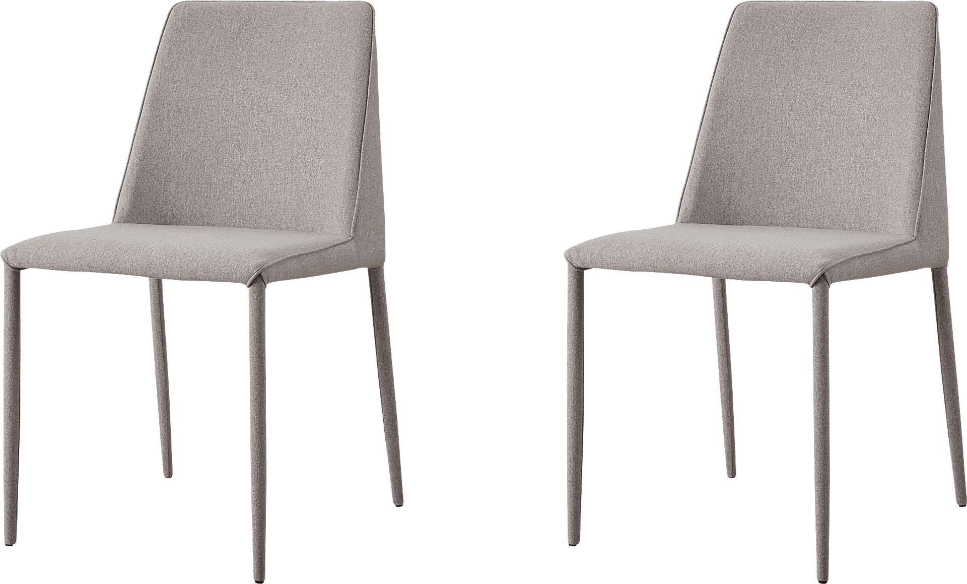 Clayx I Light Gray Side Chair, Set of 2 - Image 1