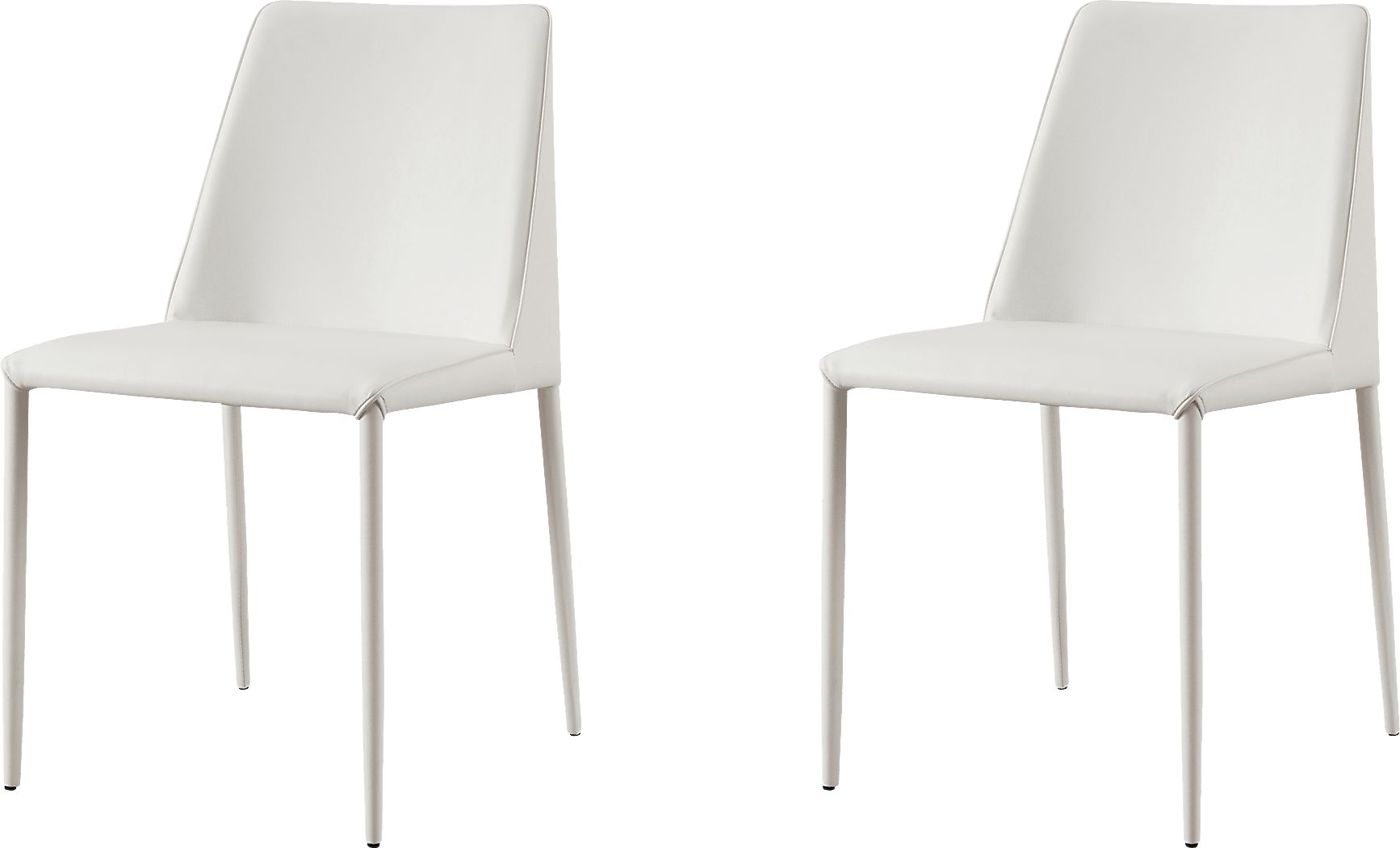 Clayx II White Side Chair, Set of 2