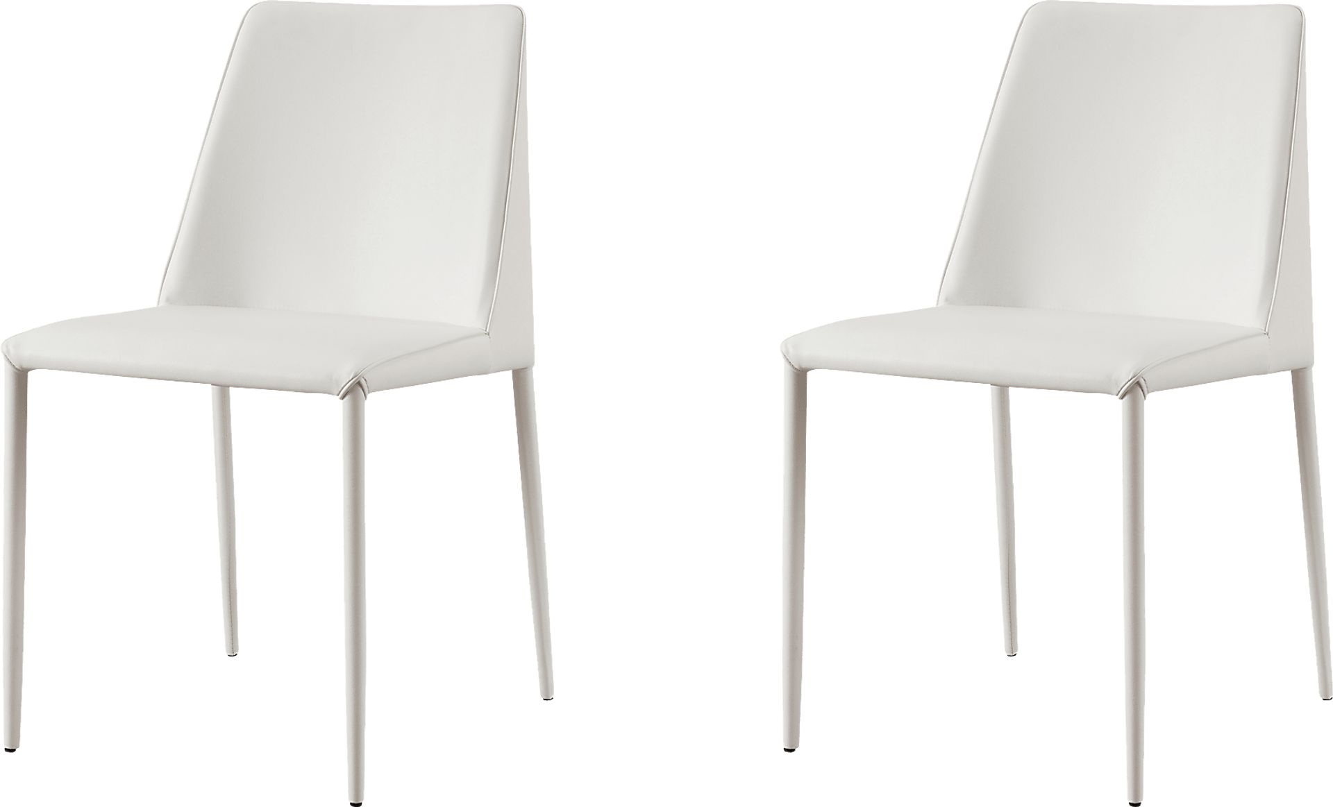 Clayx II White Side Chair, Set of 2 - Image 1