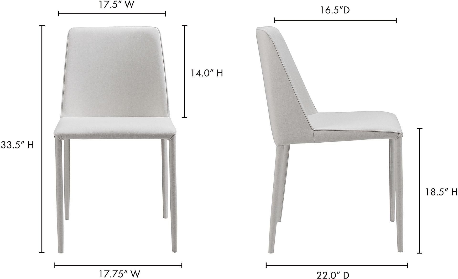 Clayx II White Side Chair, Set of 2 - Image 9