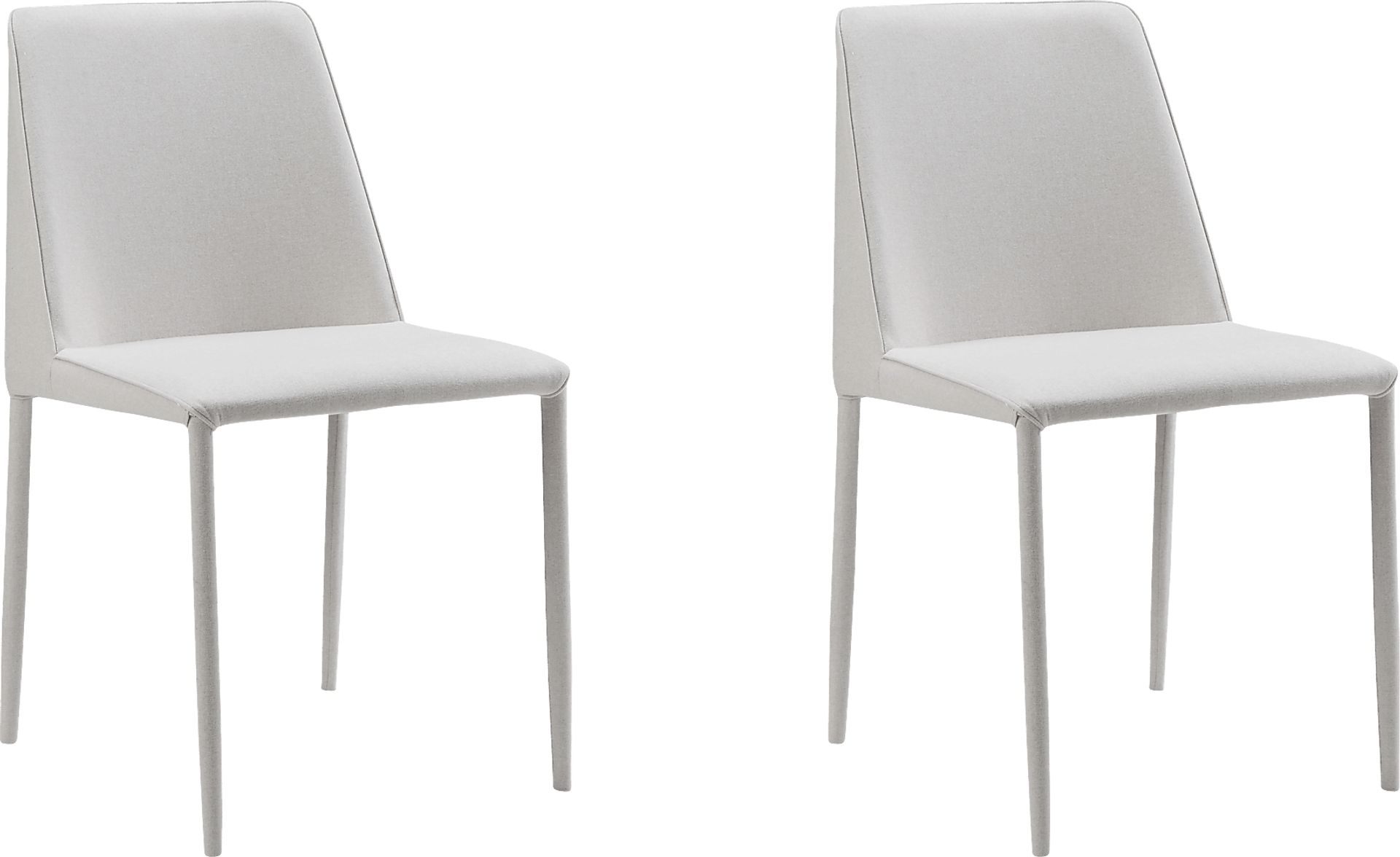 Clayx II White Side Chair, Set of 2 - Image 1