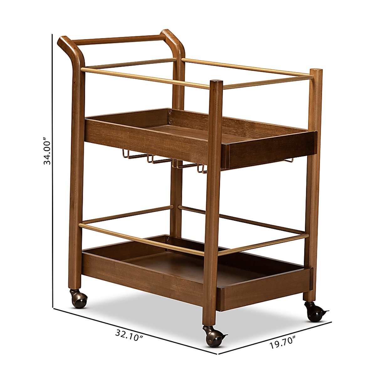 Clayytton Brown Bar Cart