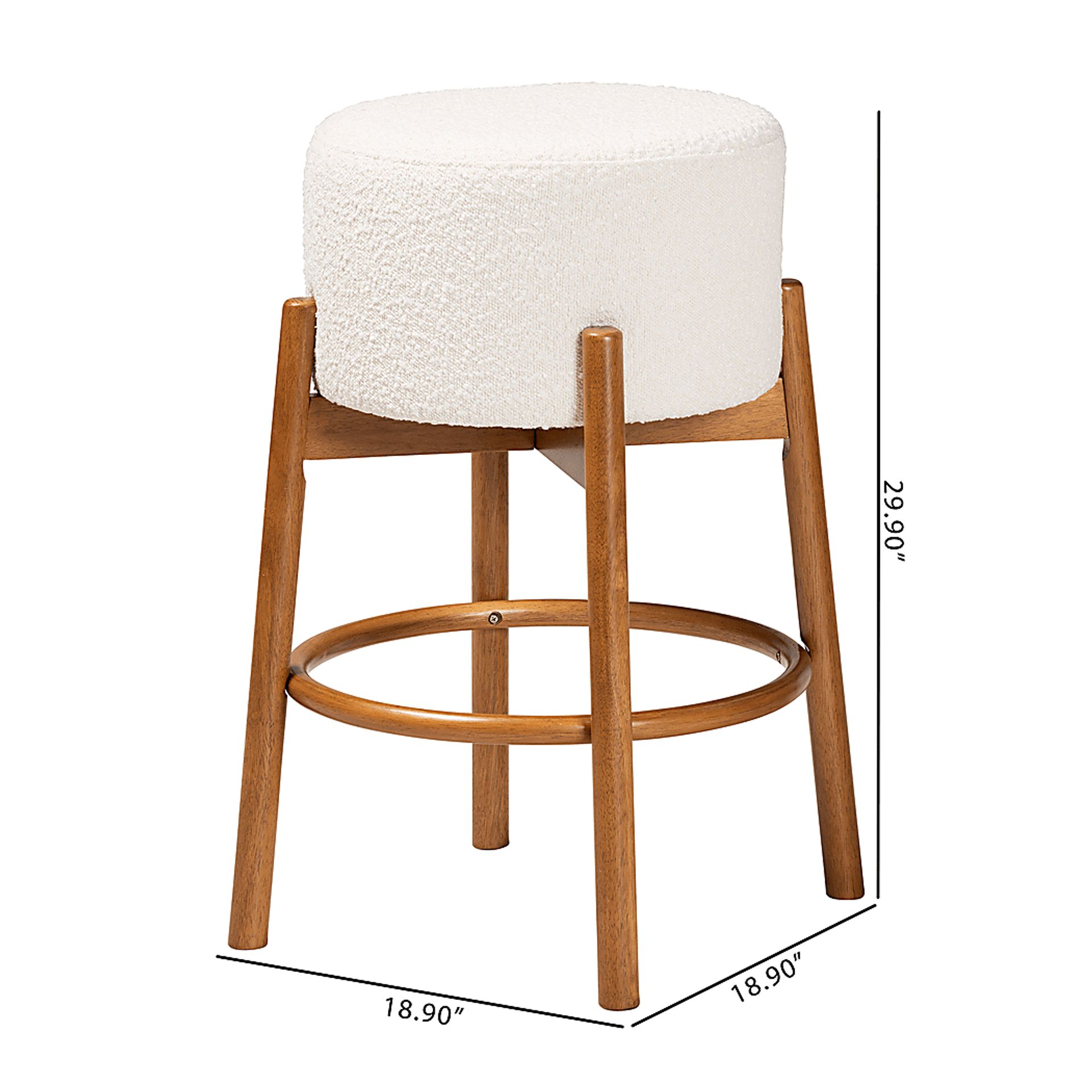 Clebourne Cream Barstool, Set of 2 - Image 6