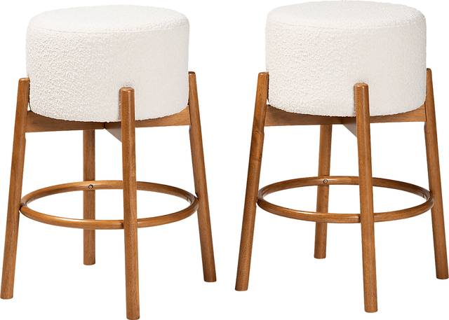 Clebourne Cream Barstool, Set of 2 - Thumbnail - Image 1