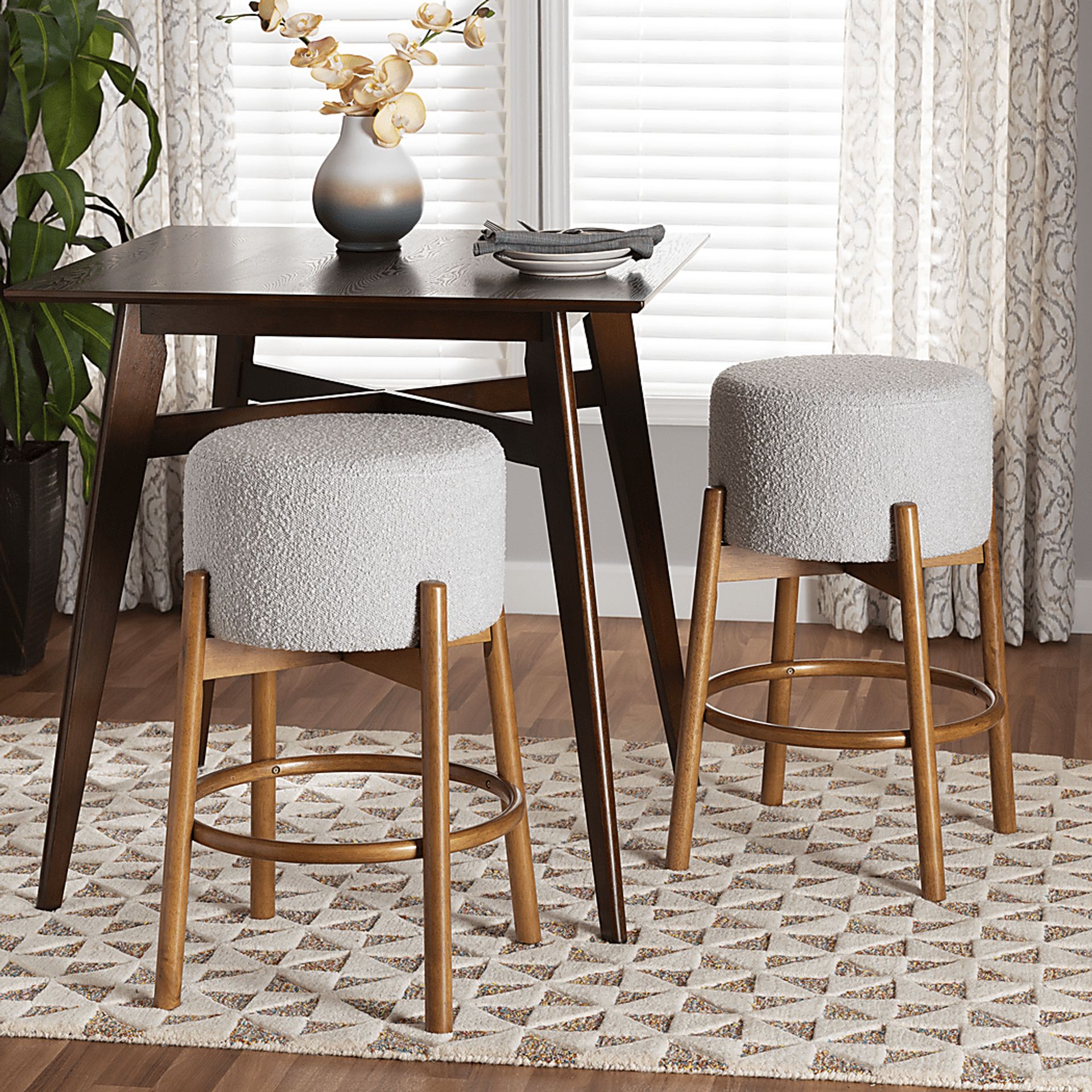 Clebourne Light Gray Barstool, Set of 2 - Image 2