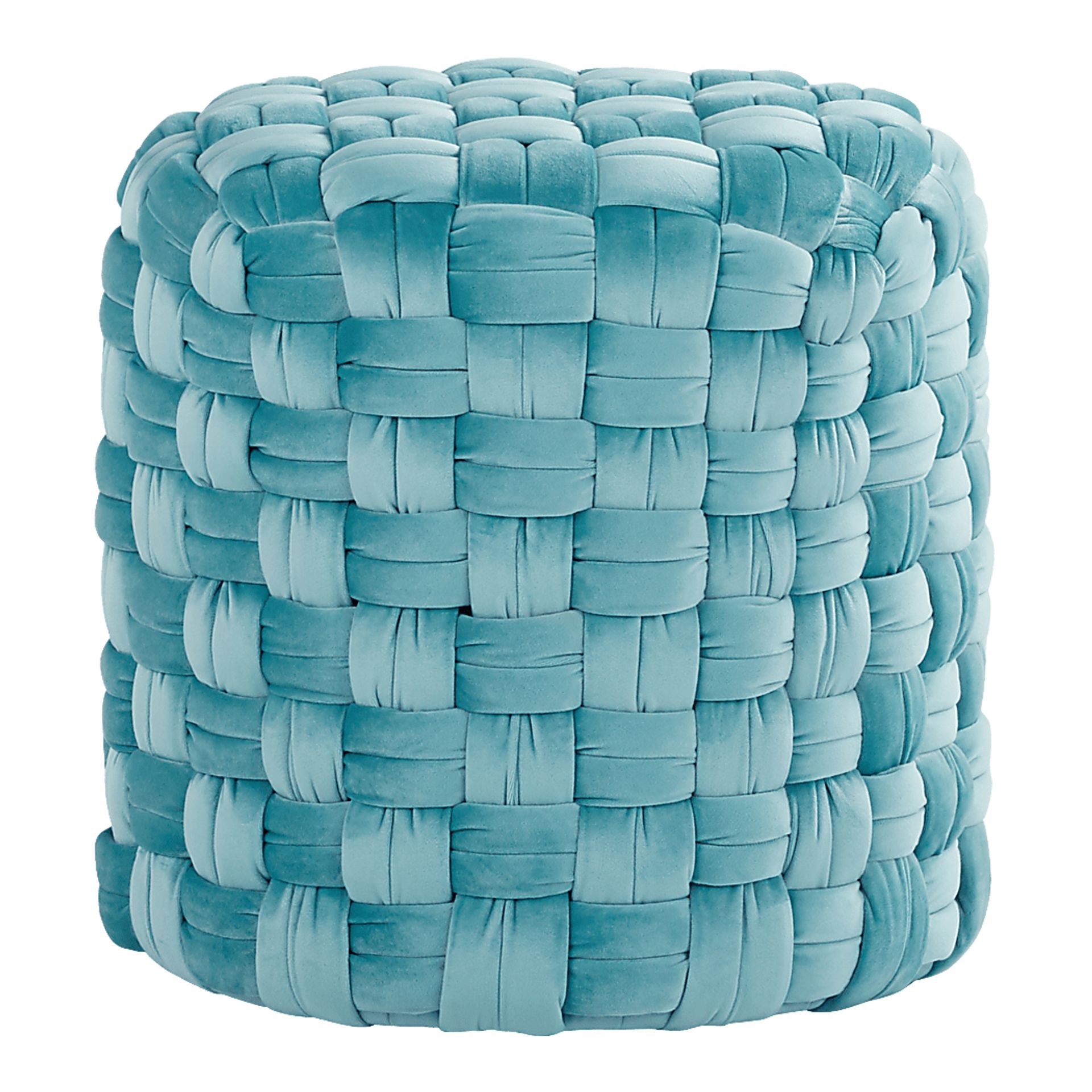 Clendenin Blue Ottoman - Image 1