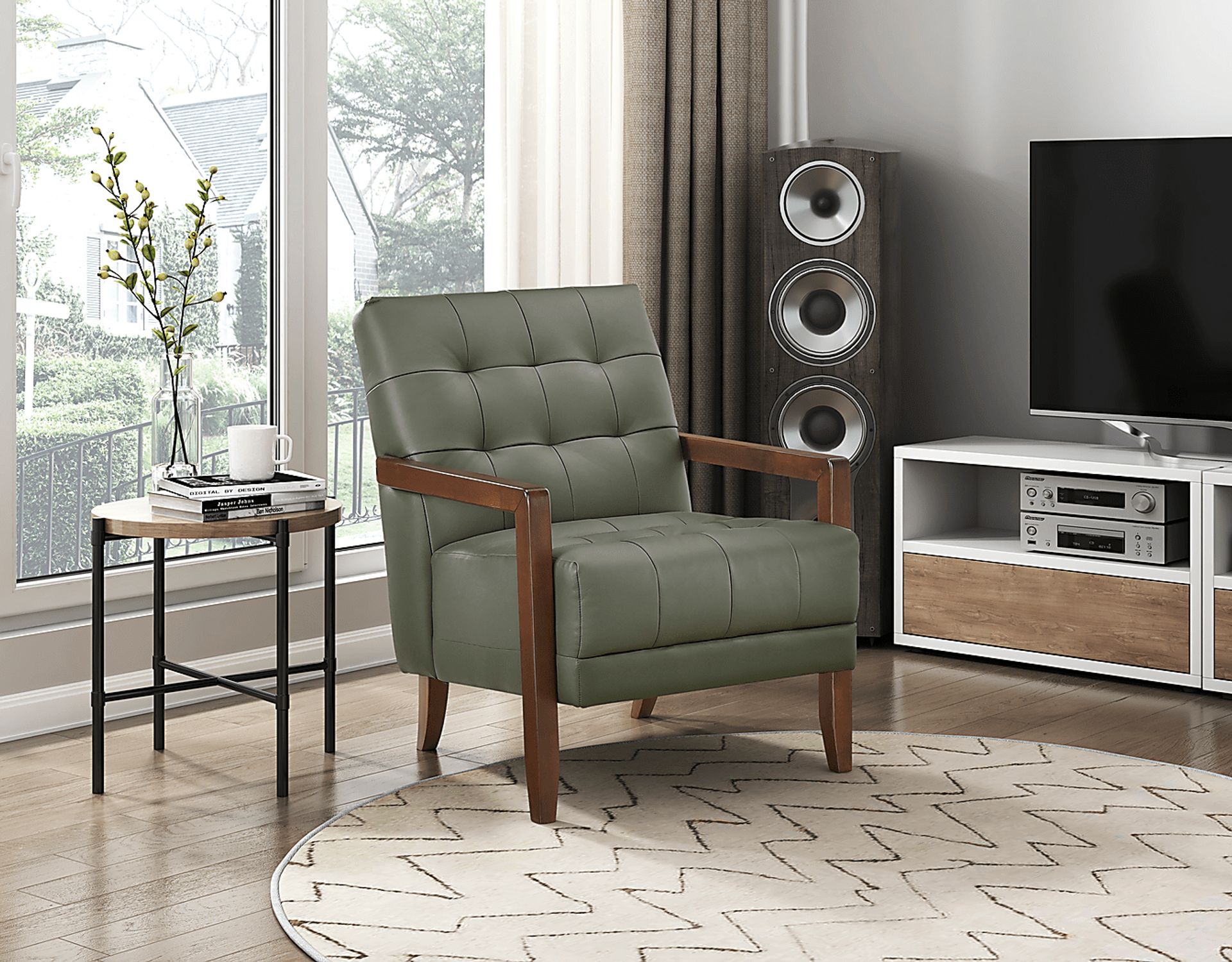 Clenn Green Accent Chair - Image 2