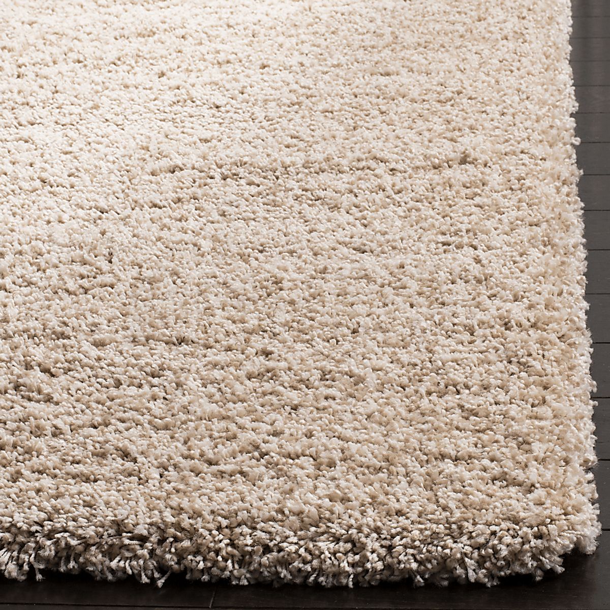 Cleona Beige Polypropylene Fabric Rug 