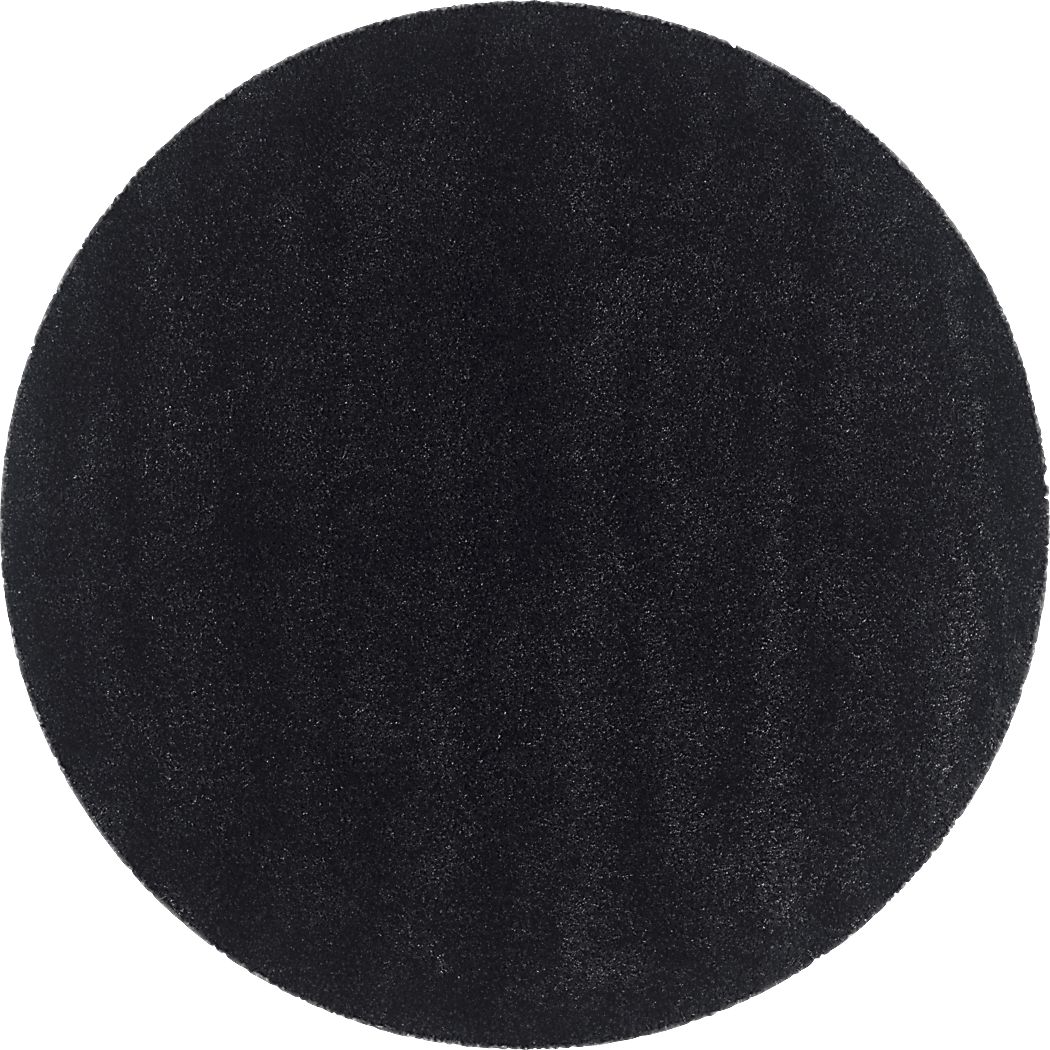 Cleona Black 4' Round Rug