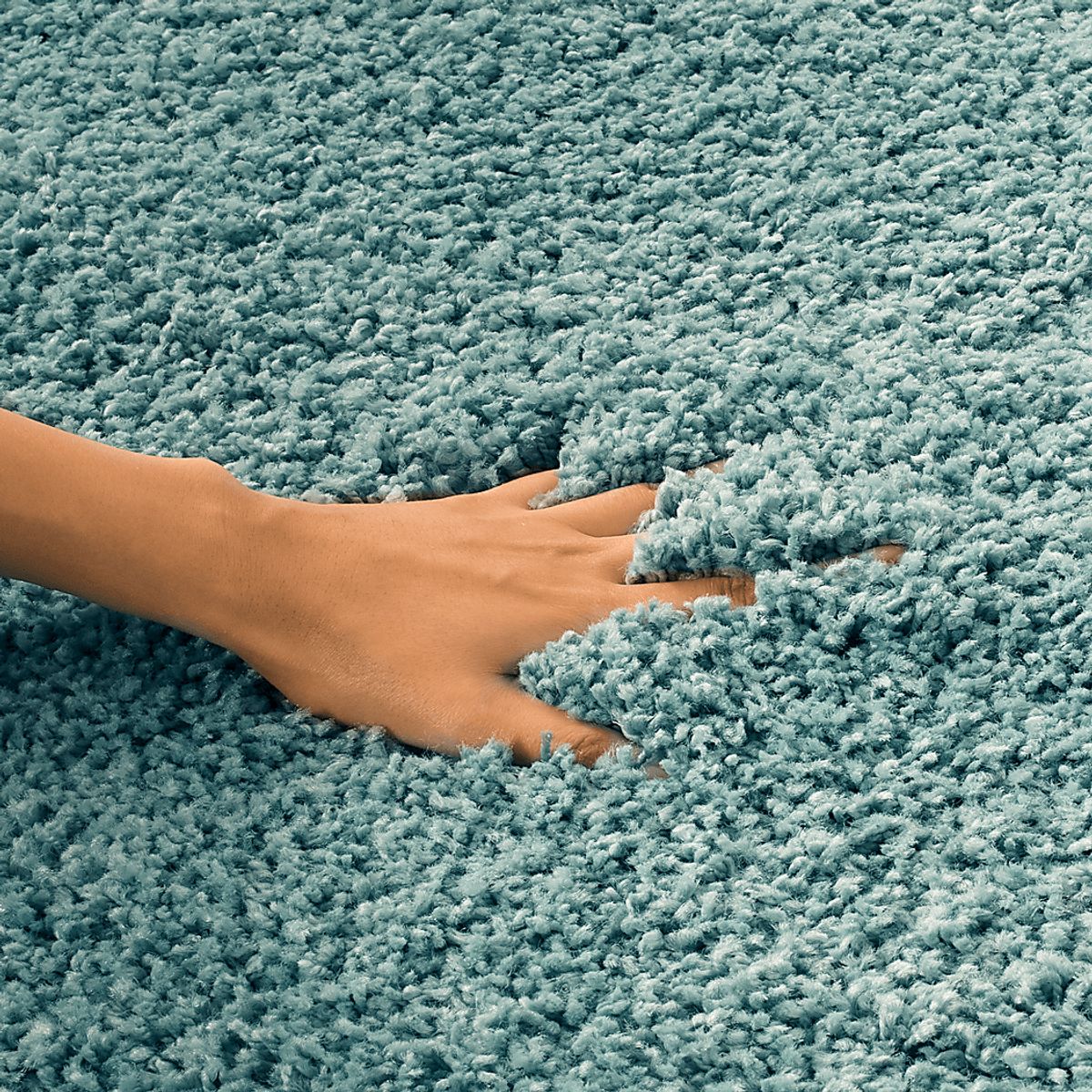 Cleona Light Blue Polypropylene Fabric Rug | Rooms to Go