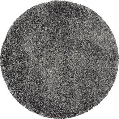 Cleona Dark Gray 4' Round Rug