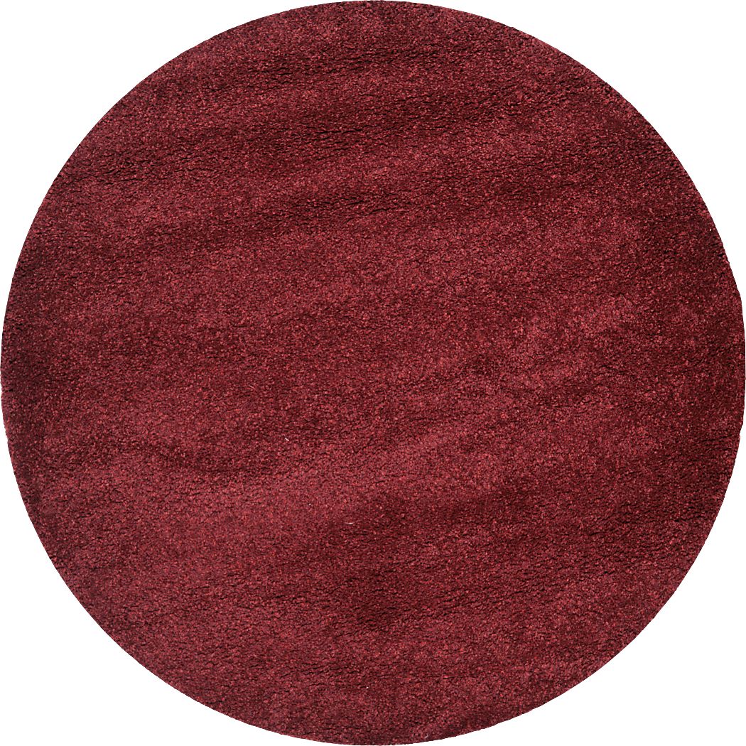 Cleona Maroon 4' Round Rug - Rooms To Go