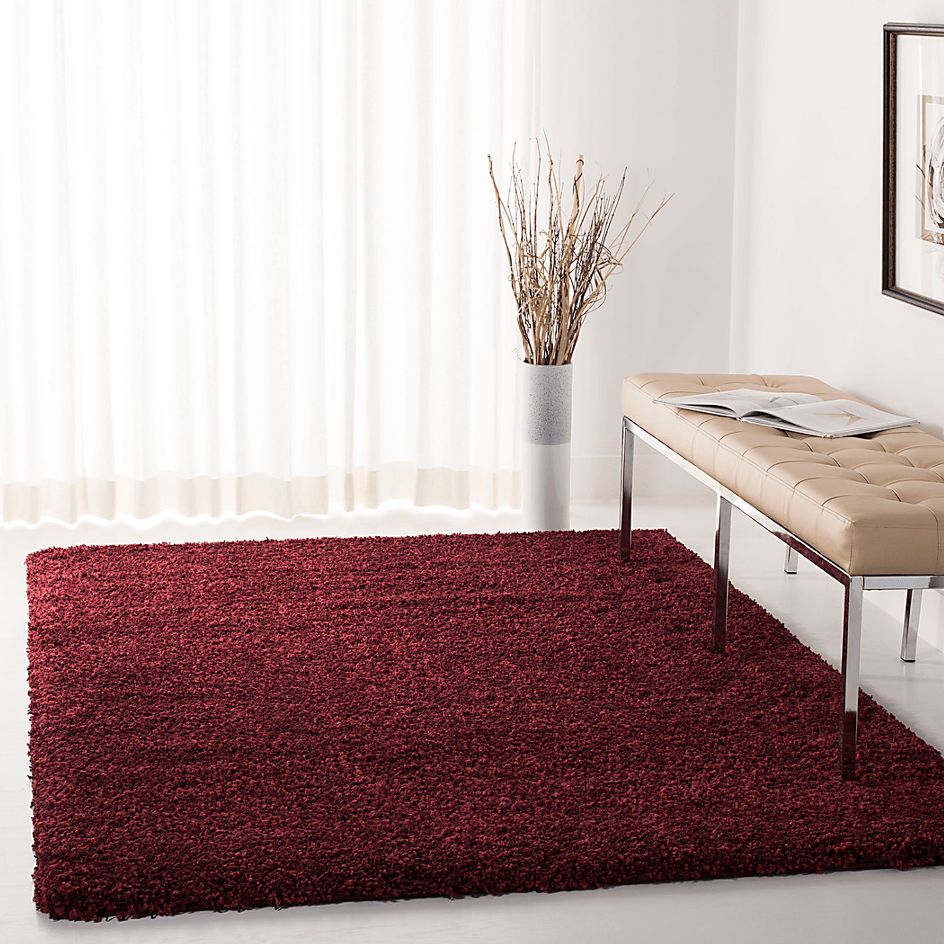 Cleona Maroon 5'3 x 7'6 Rug - Image 3