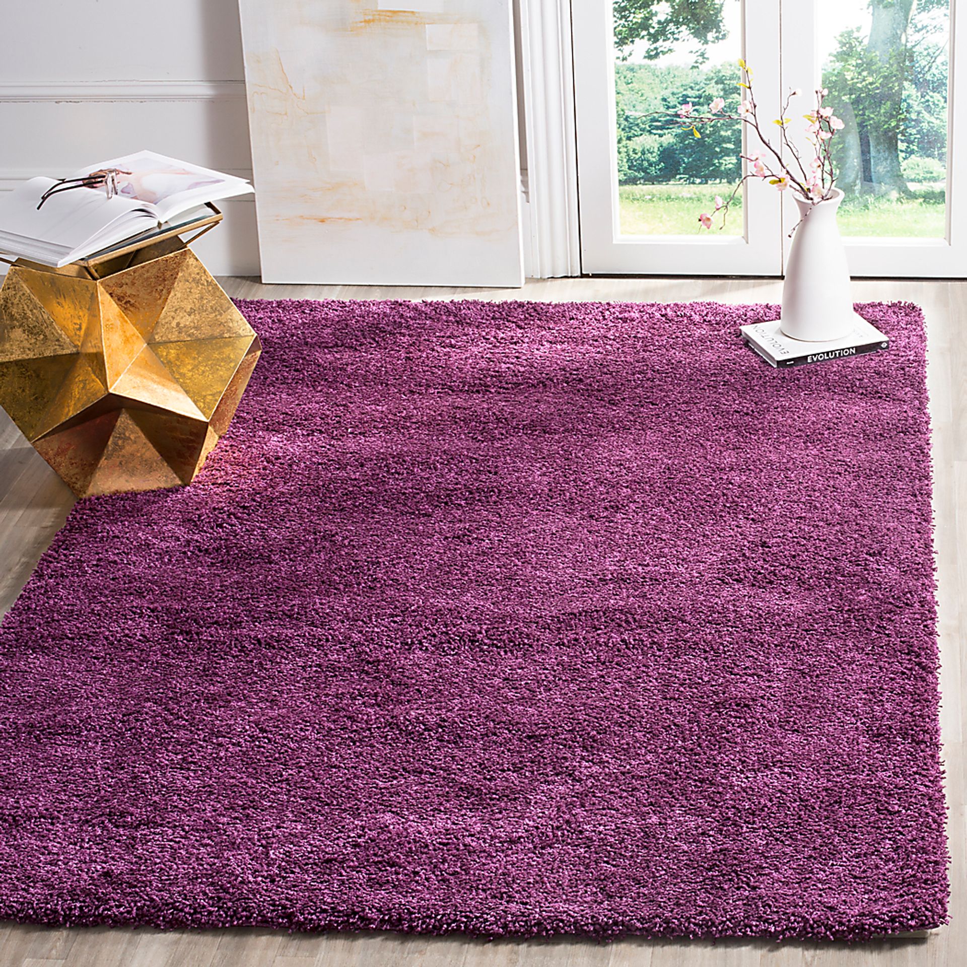 Cleona Purple 5'3 x 7'6 Rug - Image 2
