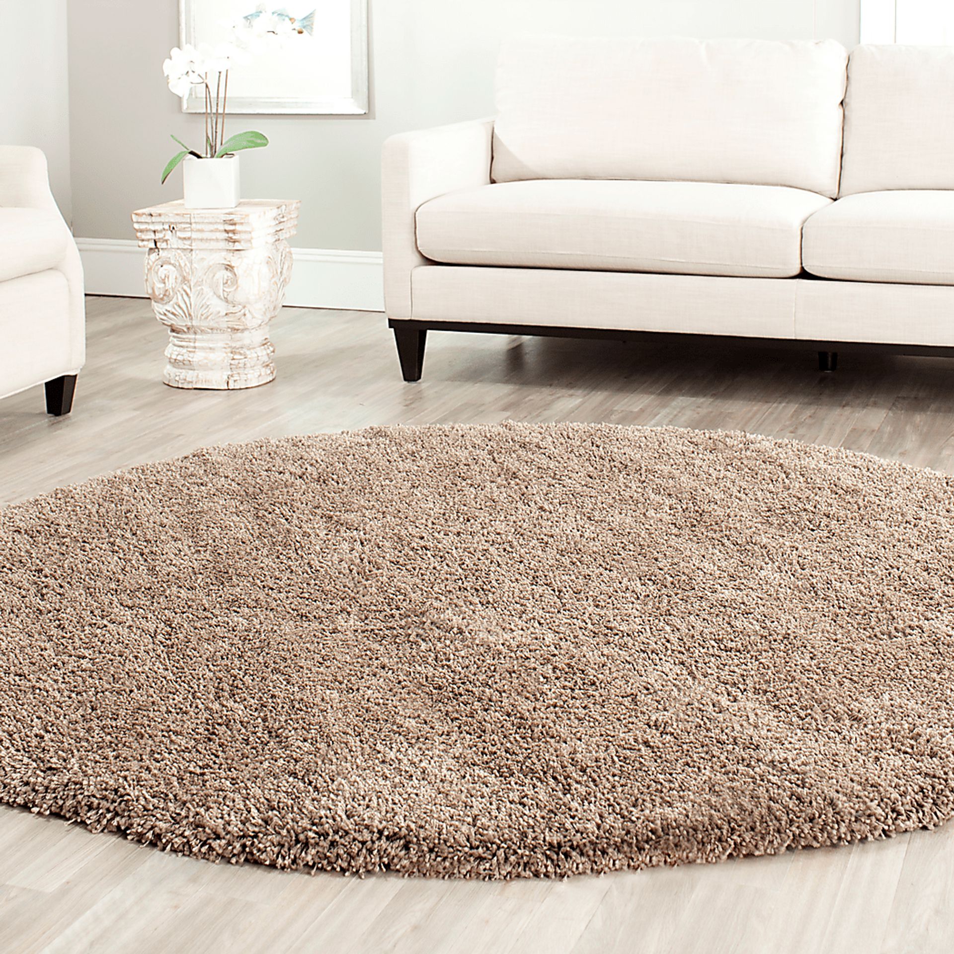 Cleona Taupe 4' Round Rug - Image 3