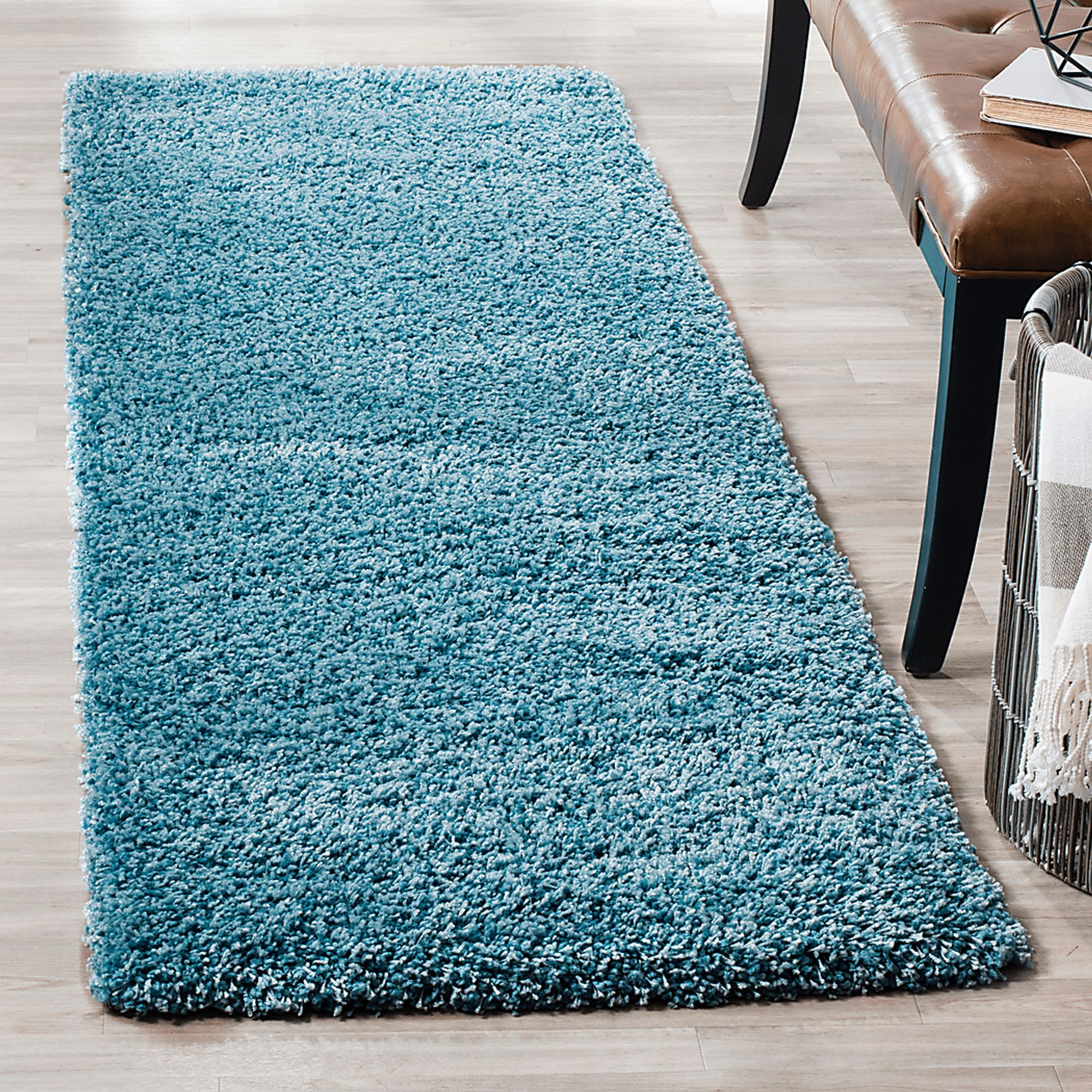 Cleona Turquoise 2' x 7' Runner Rug - Image 4