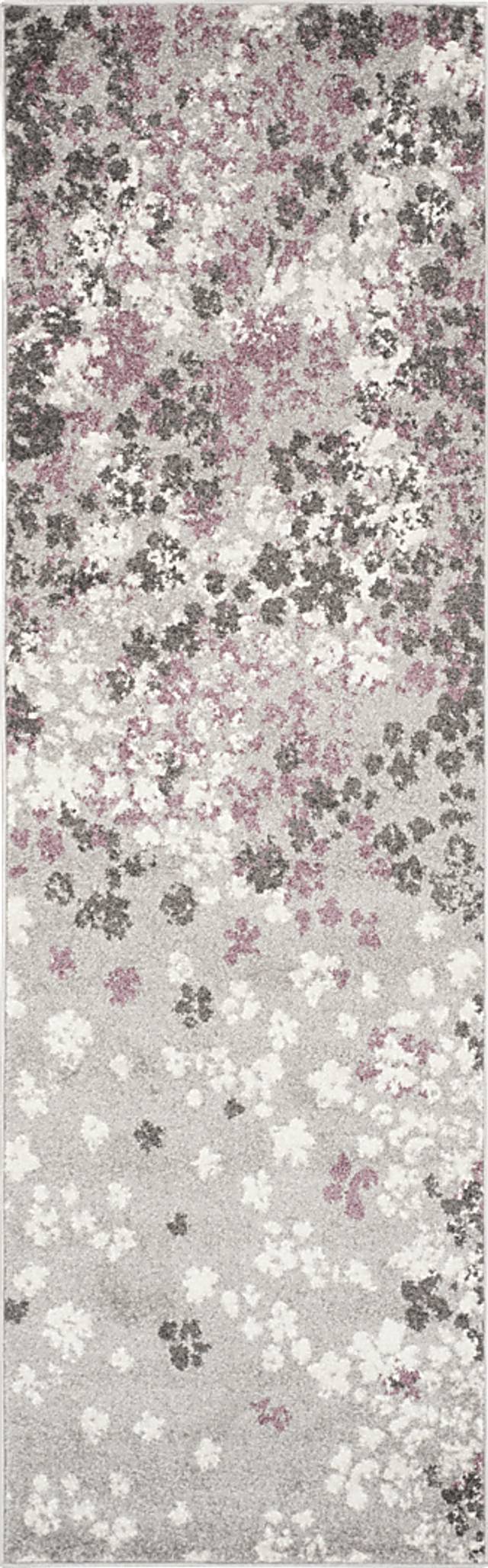 Cleora Light Gray 2'6 x 8' Runner Rug - Thumbnail - Image 1