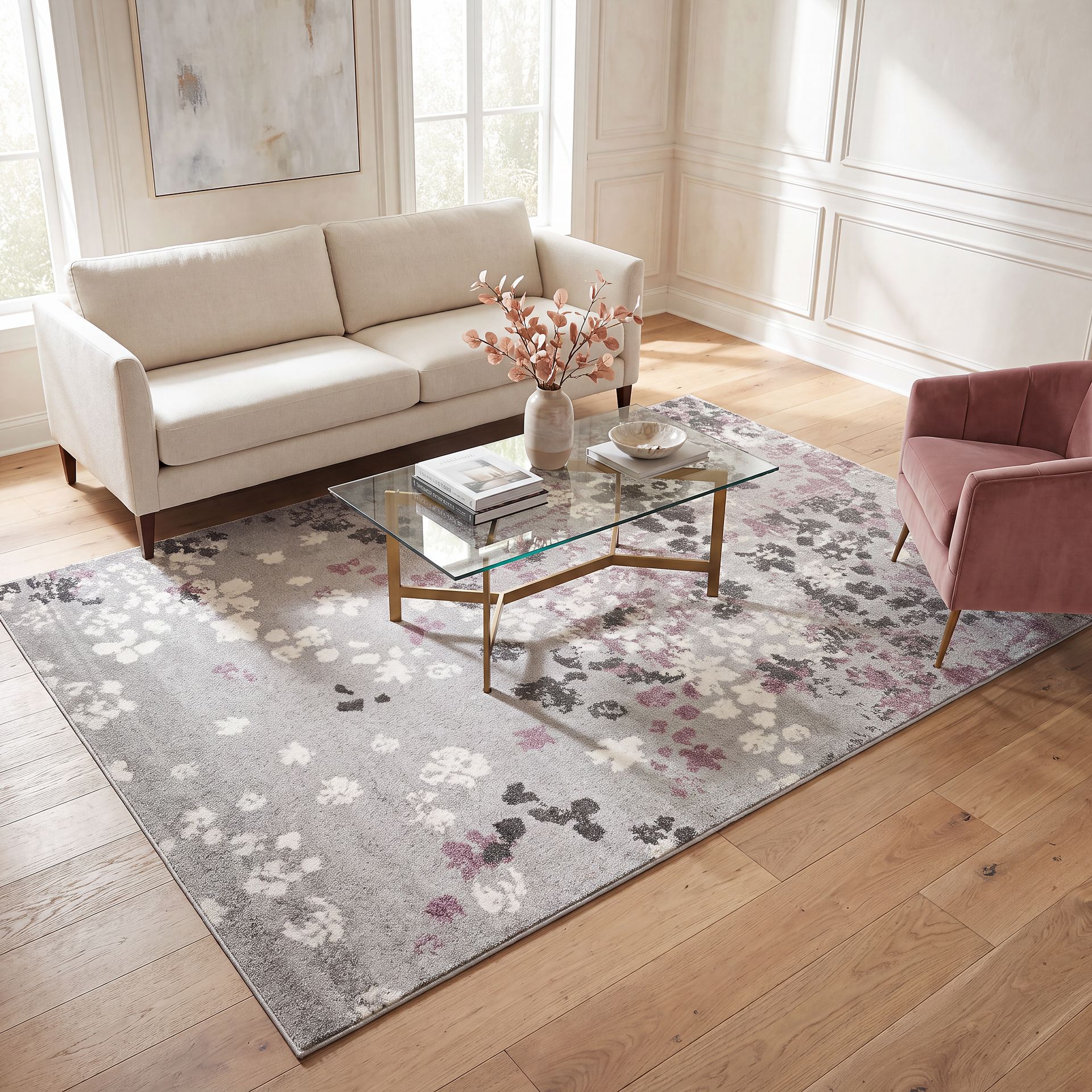 Cleora Light Gray 5' x 8' Rug - Image 3
