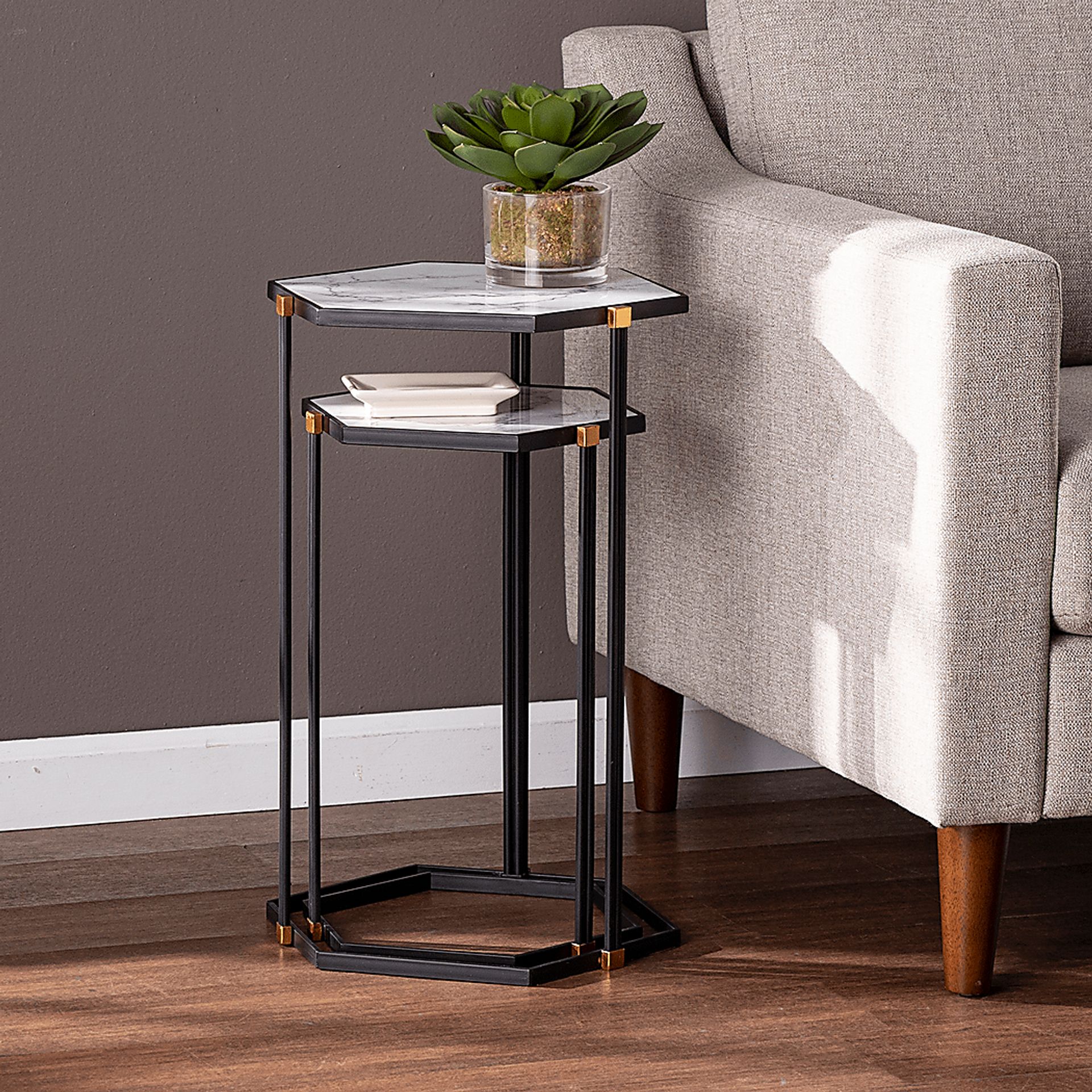 Clerkenwell White Nesting Tables, Set of 2 - Image 6
