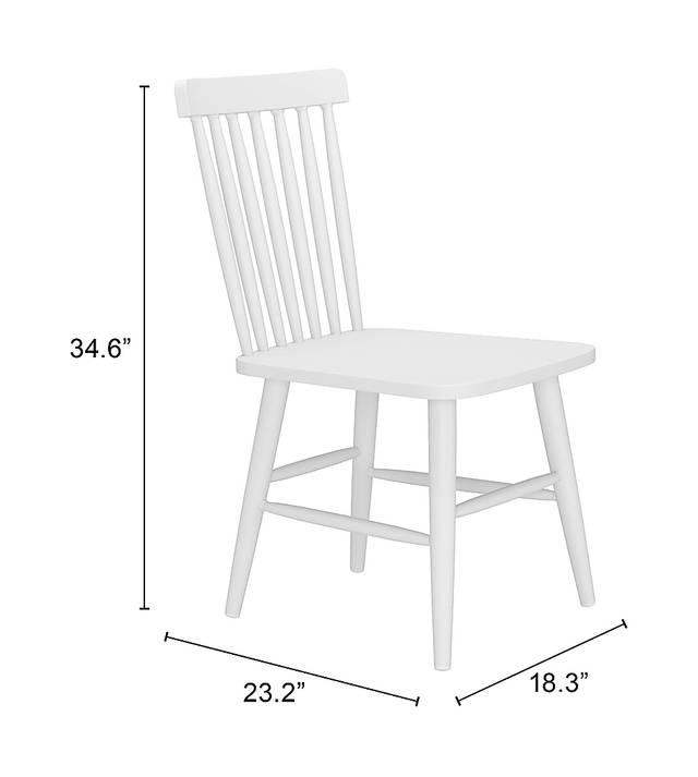Clethra White Dining Chair - Thumbnail - Image 2