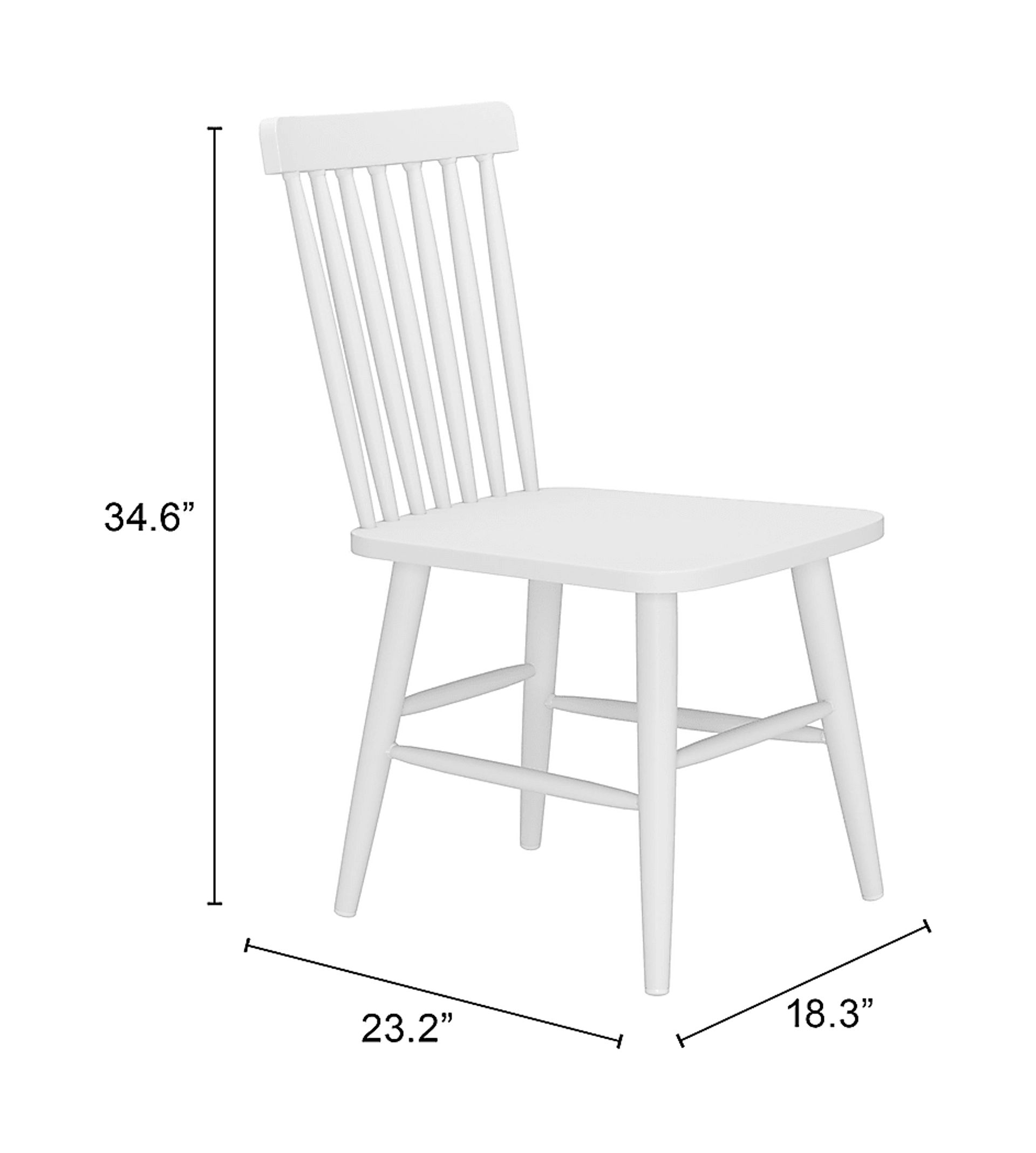 Clethra White Dining Chair - Image 2