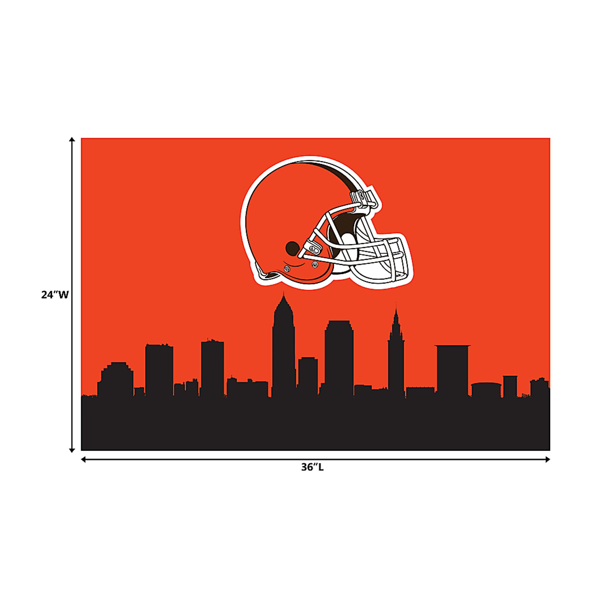 Cleveland Browns 2' x 3' Machine Washable Rug - Image 3