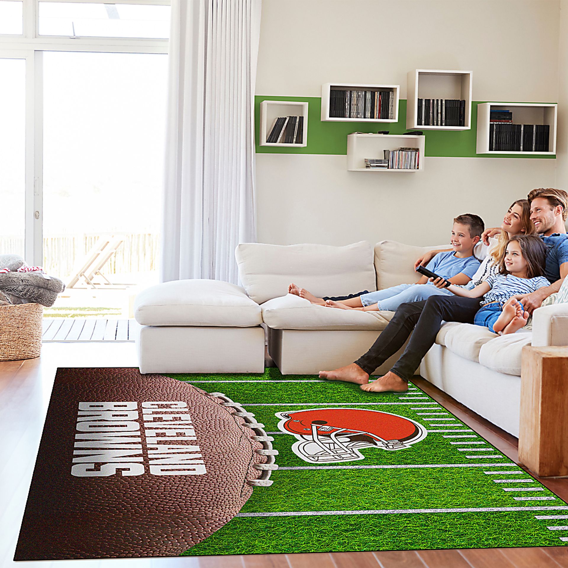 Cleveland Browns 5' x 7' Machine Washable Rug - Image 2