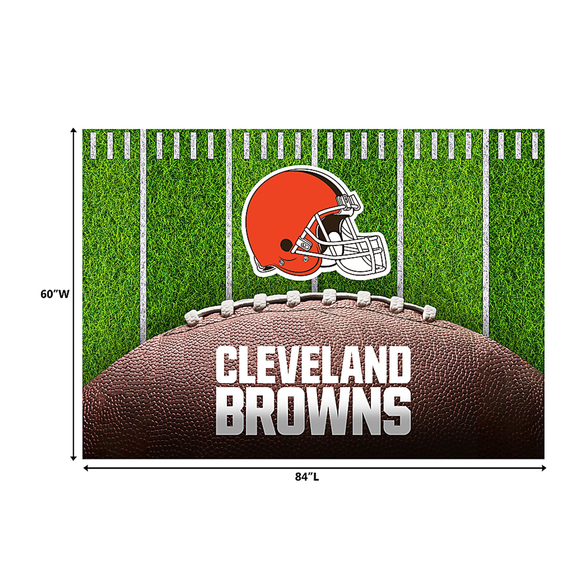 Cleveland Browns 5' x 7' Machine Washable Rug - Image 3