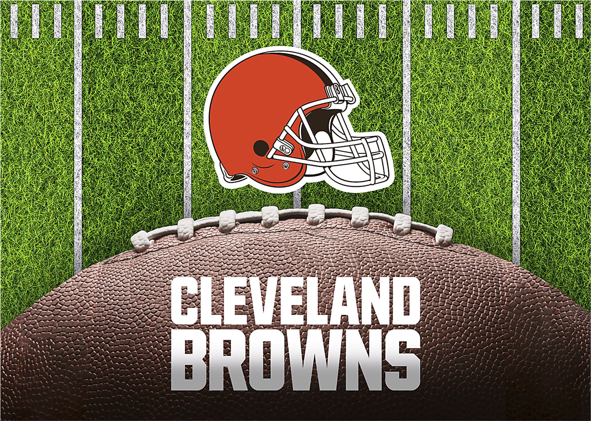 Cleveland Browns 5' x 7' Machine Washable Rug - Image 1