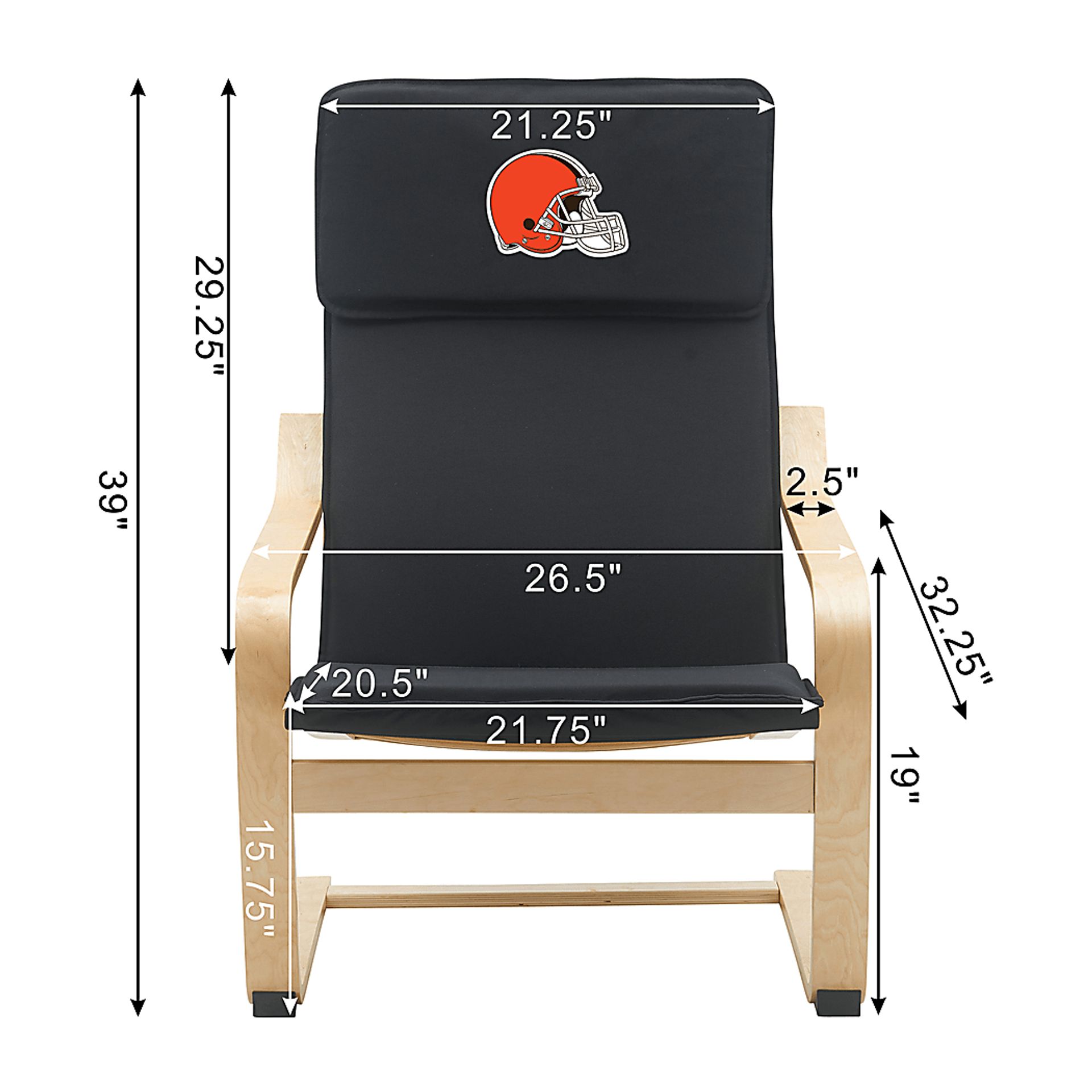 Cleveland Browns Black Accent Chair - Image 5
