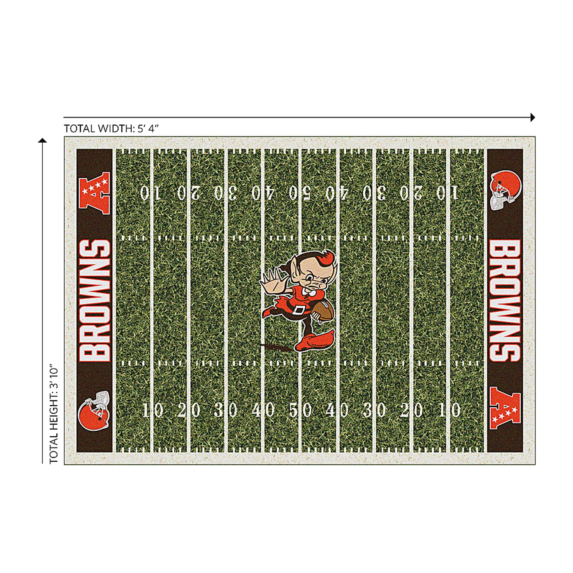 Cleveland Browns Green 4' x 6' Rug - Image 3