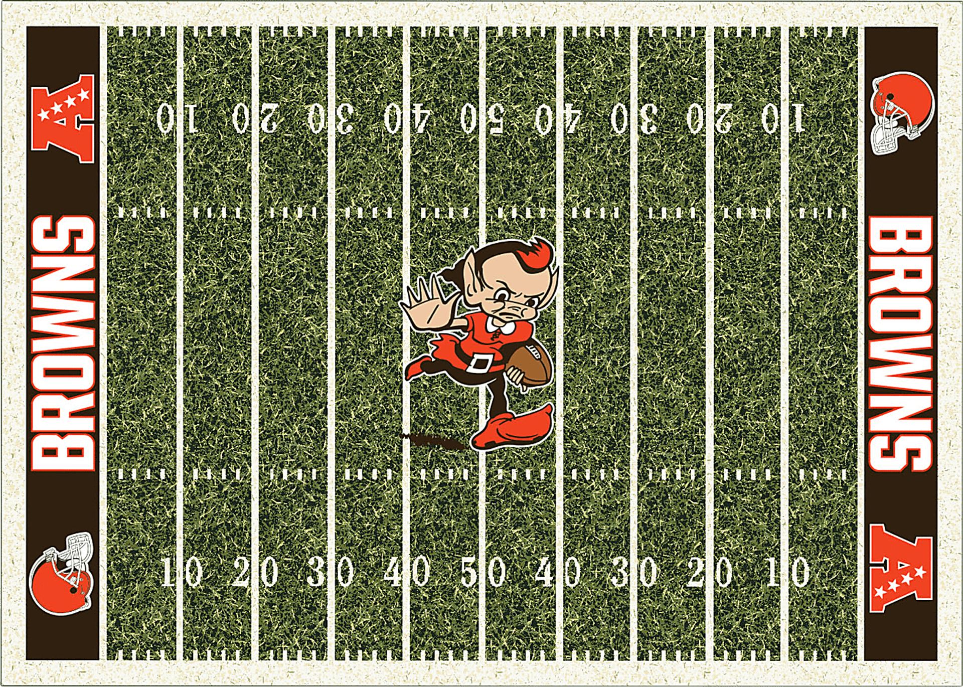 Cleveland Browns Green 4' x 6' Rug - Image 1