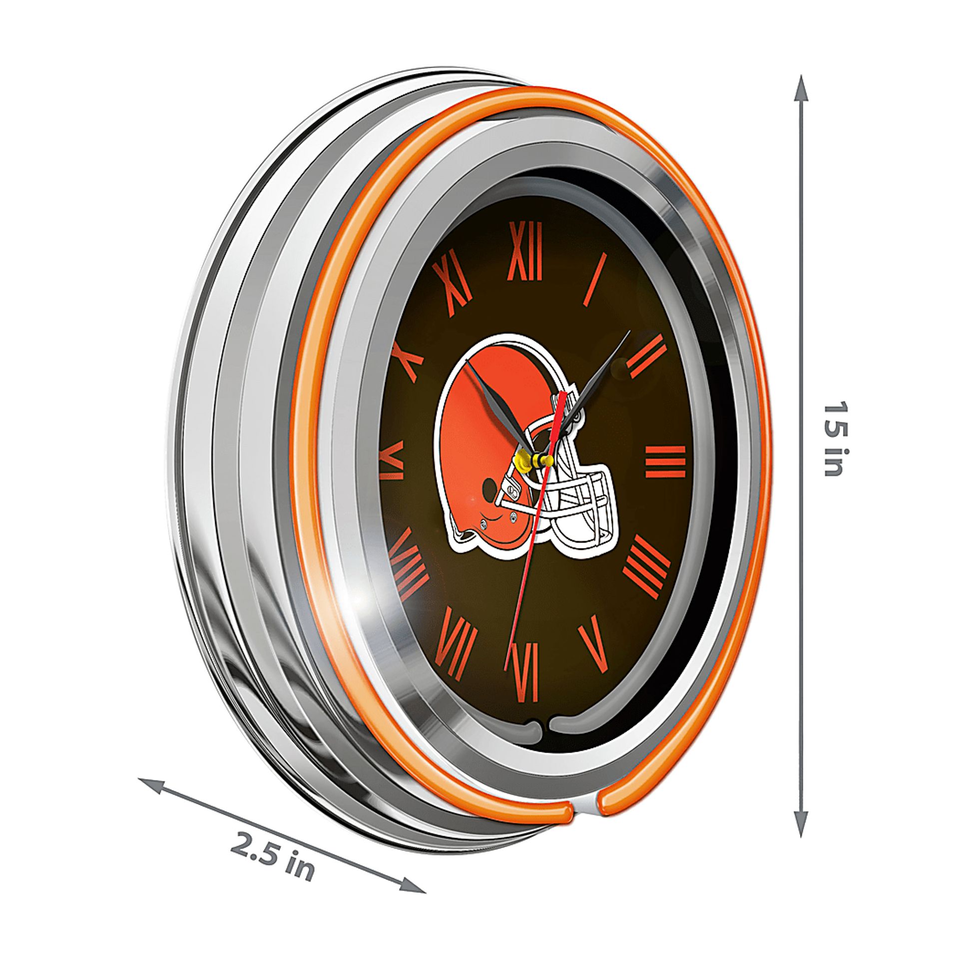 Cleveland Browns Neon Wall Clock - Image 4