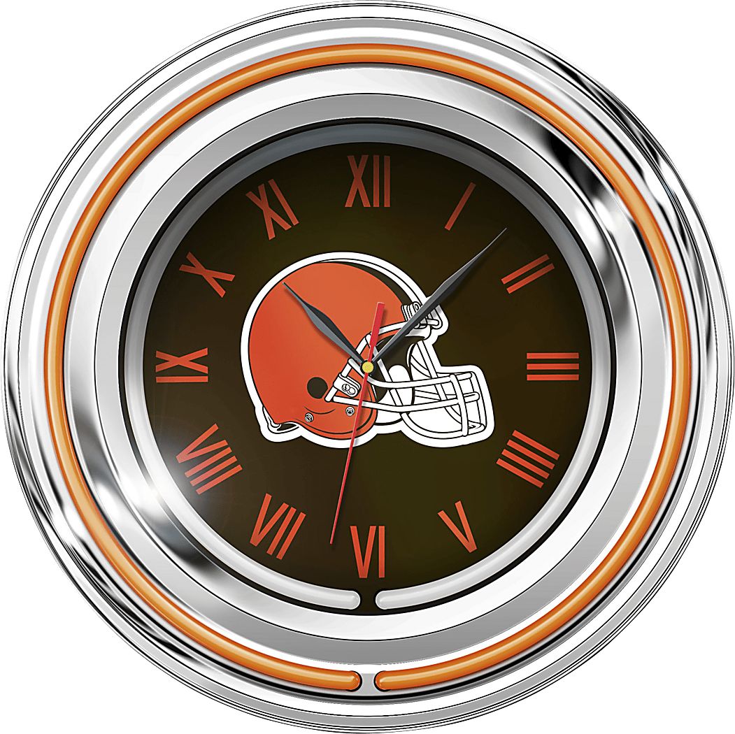 Cleveland Browns Neon Wall Clock