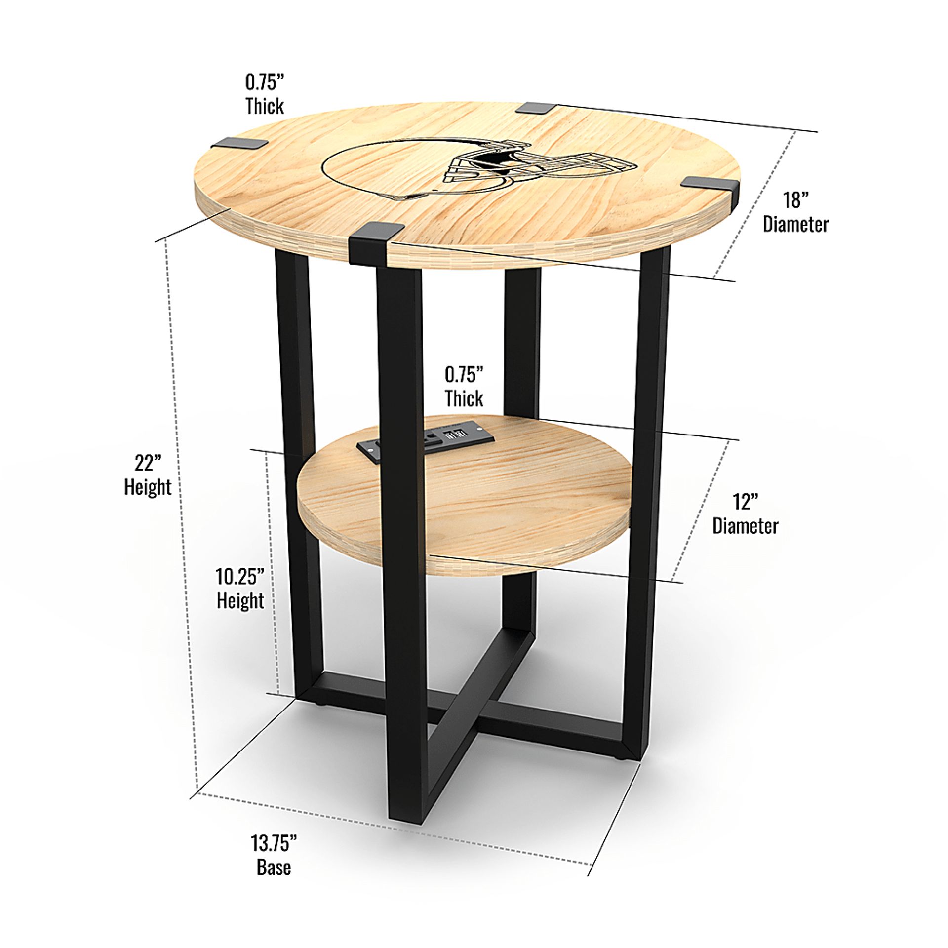 Cleveland Browns Side Table - Image 5