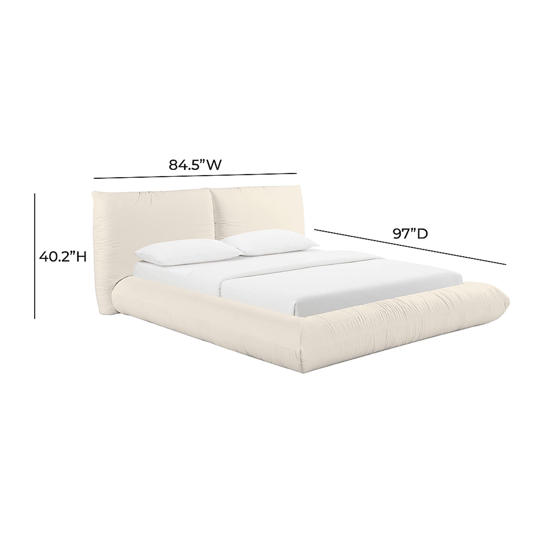 Clifdale Cream Queen Bed - Image 6