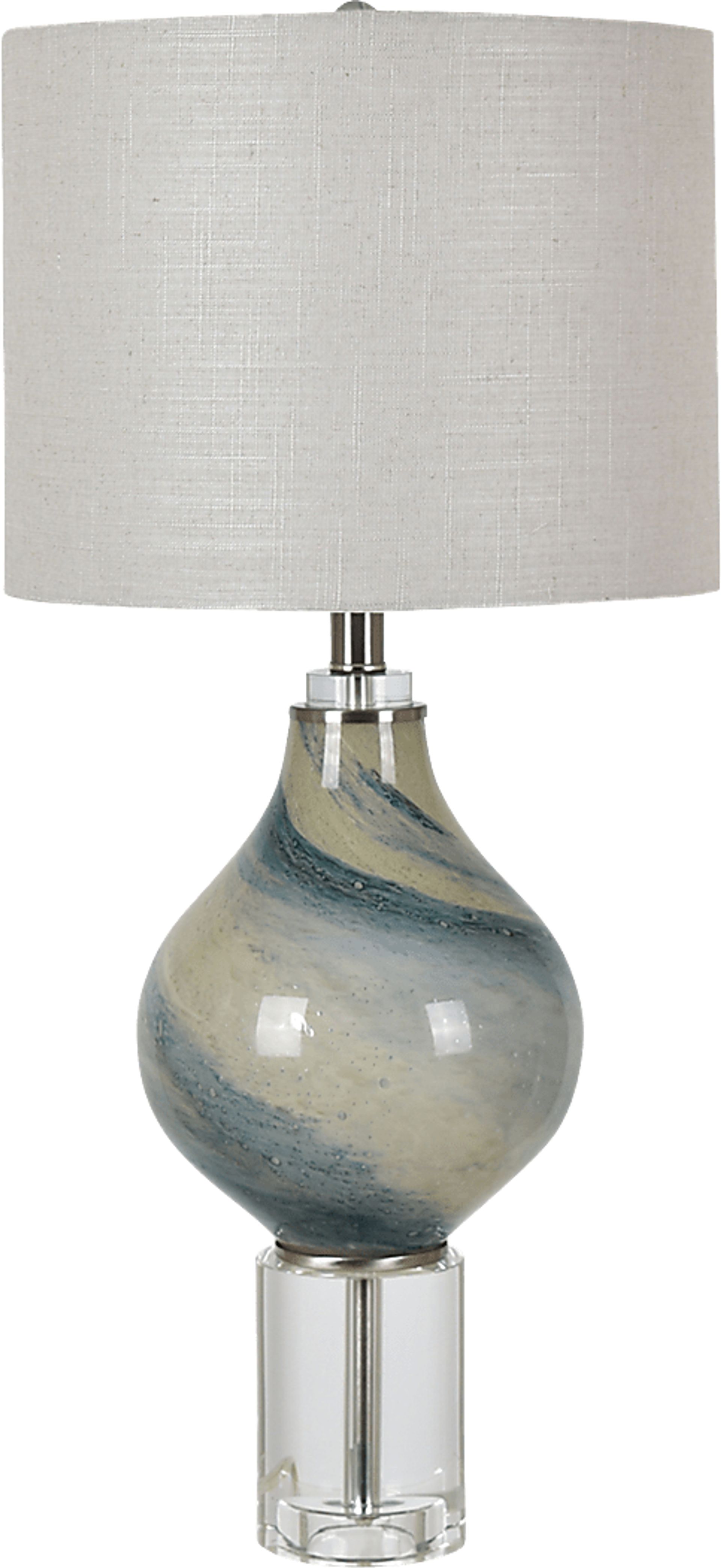 Cliff Lake Aqua Lamp - Image 1