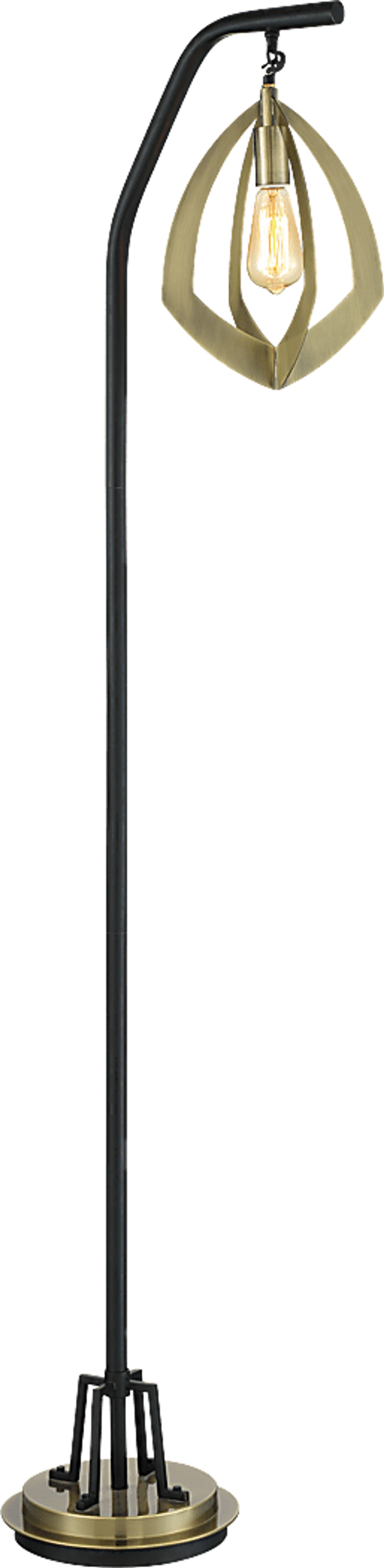 Cliff Rose Court Brass Floor Lamp - Image 1
