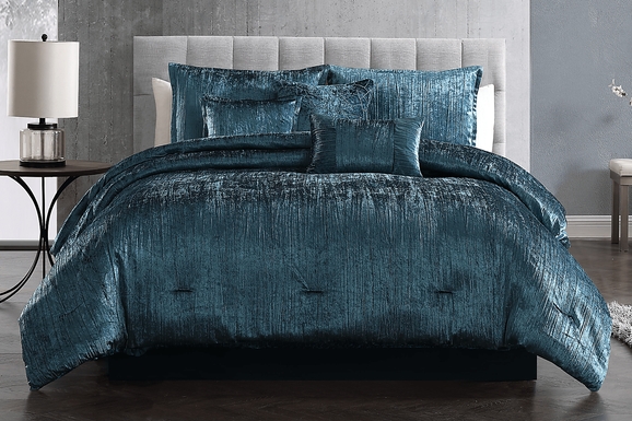 Cliffland Blue 7 Pc King Comforter Set