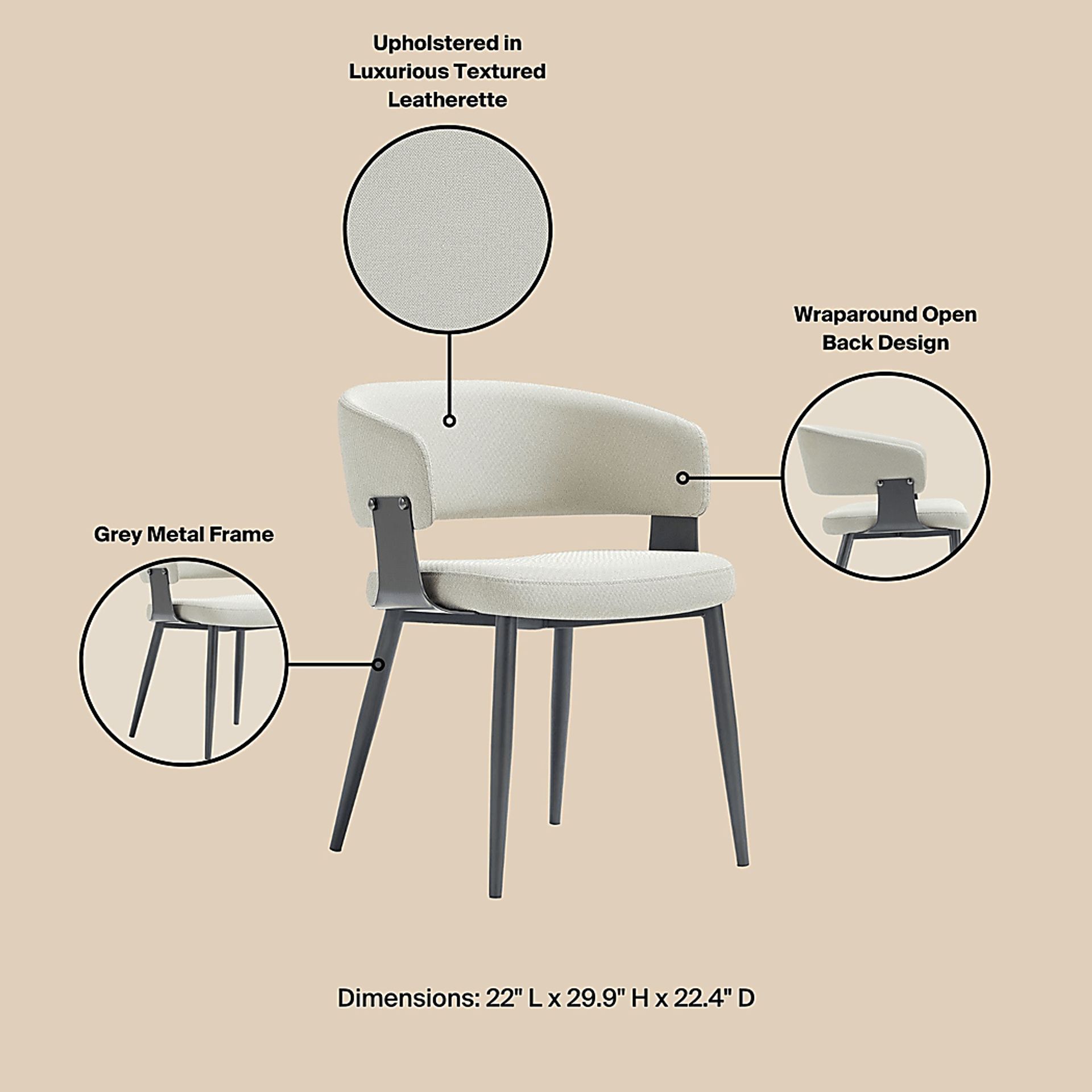 Cliffoods Oatmeal Arm Chair - Image 6