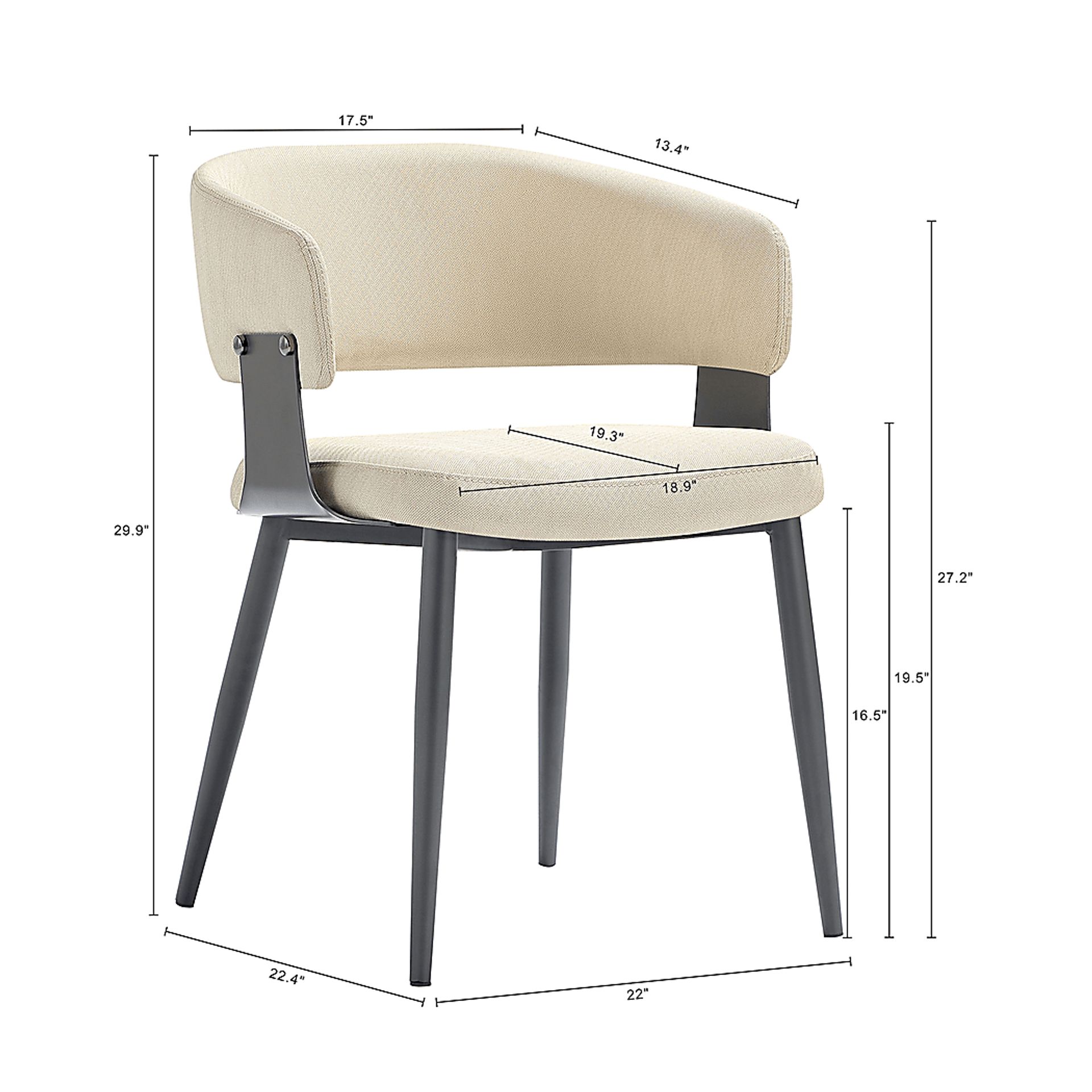 Cliffoods Sand Brown Arm Chair - Image 4