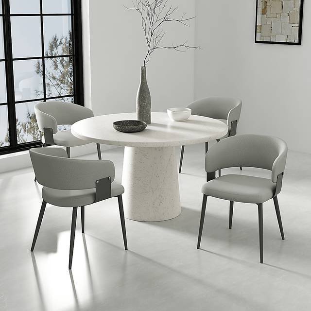 Cliffoods Stone Gray Arm Chair - Thumbnail - Image 3