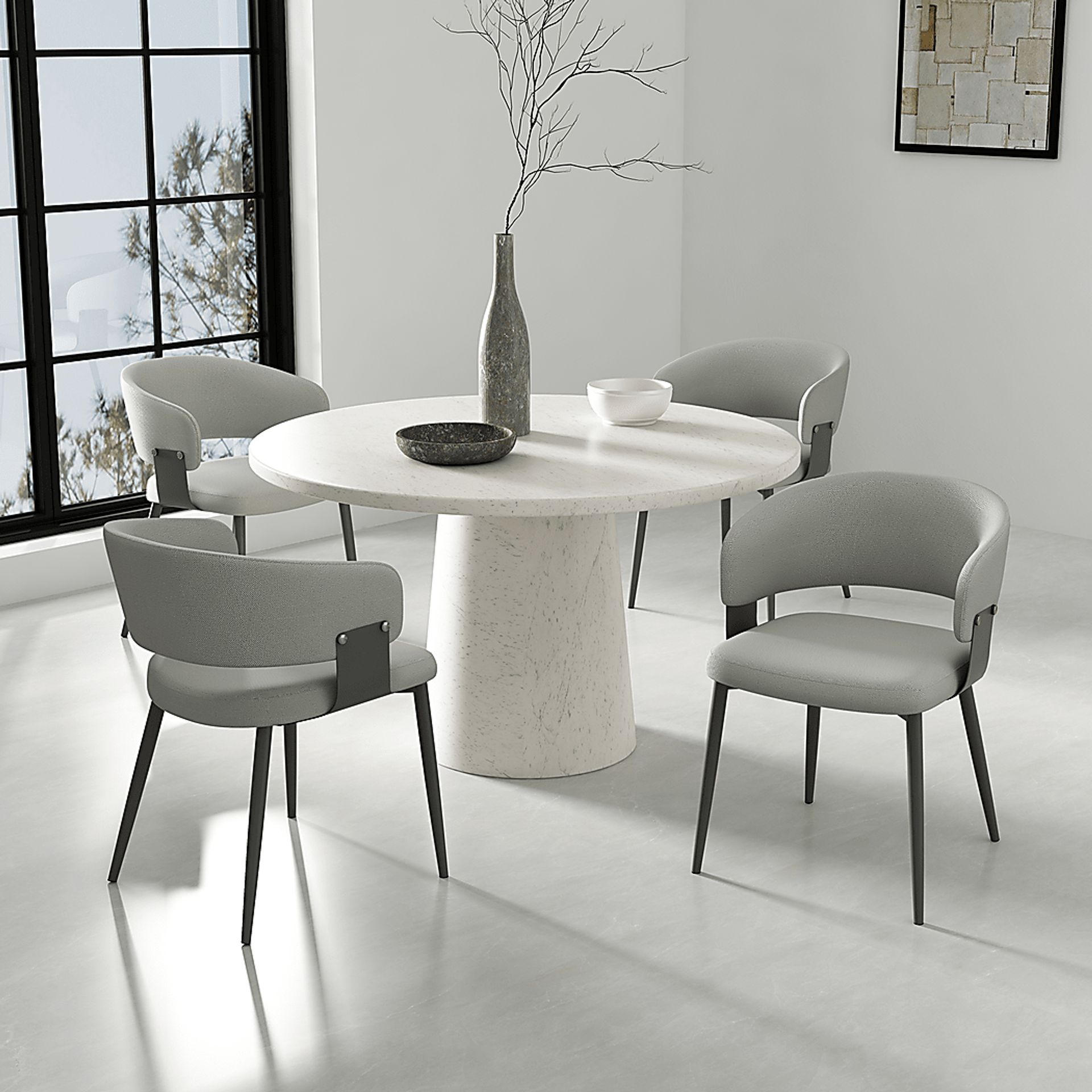 Cliffoods Stone Gray Arm Chair - Image 3