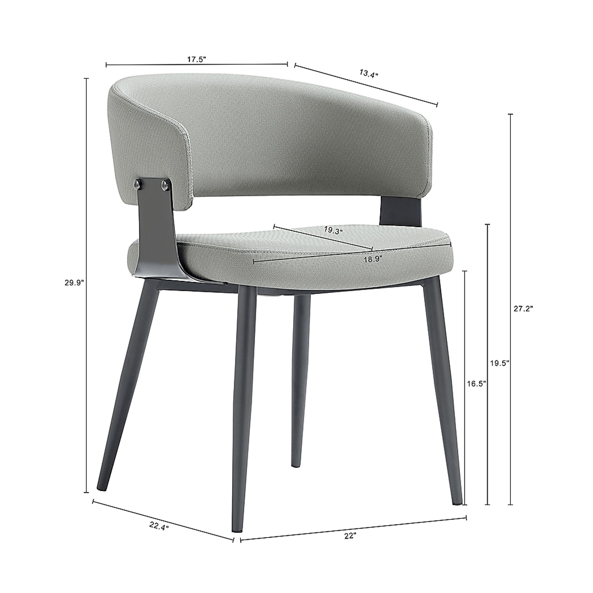Cliffoods Stone Gray Arm Chair - Image 5