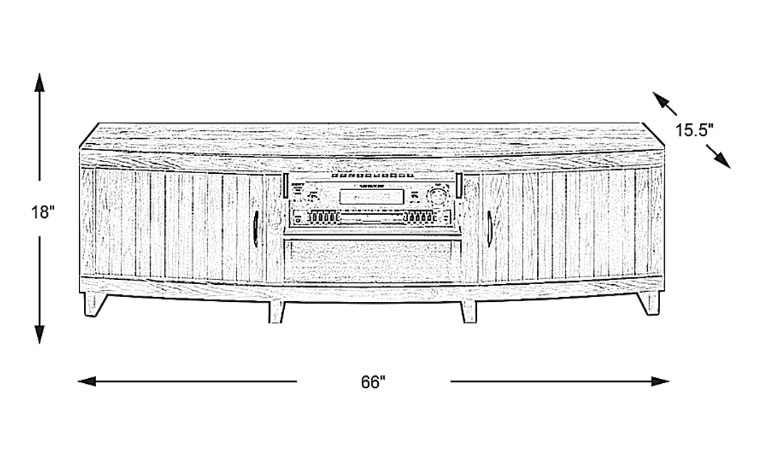 Cliffside Park Dark Espresso 66 in. Console