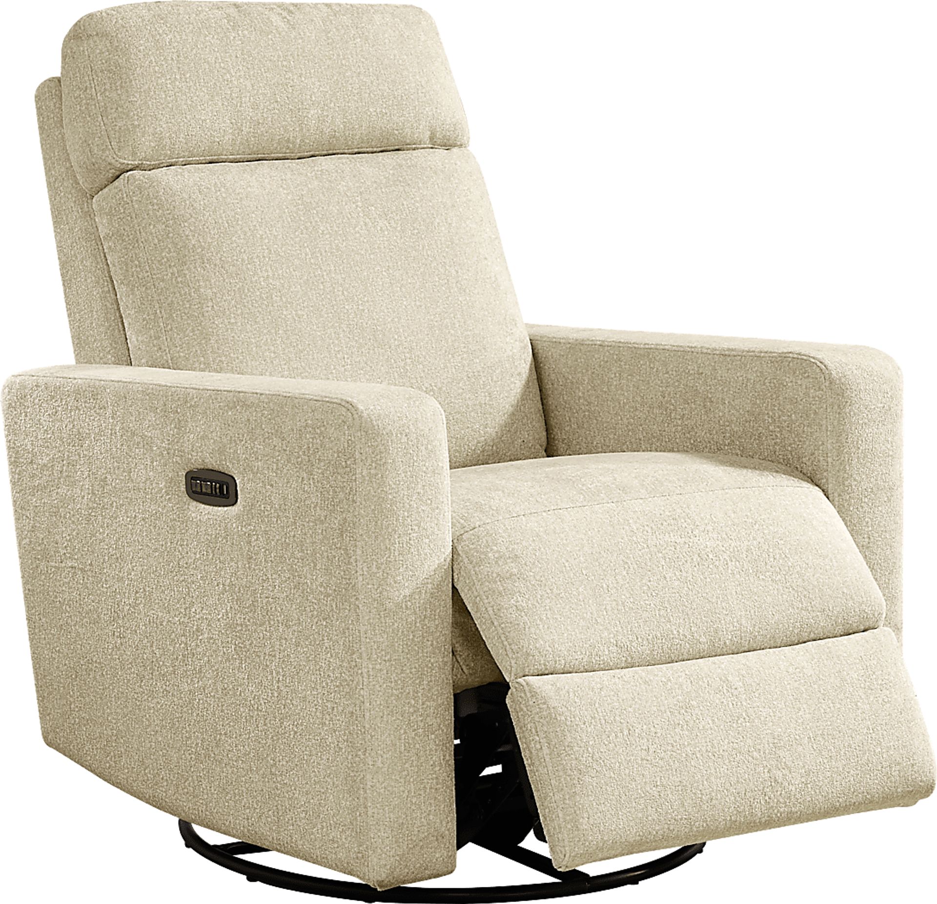 Clifton Beige Dual Power Swivel Glider Recliner - Image 1