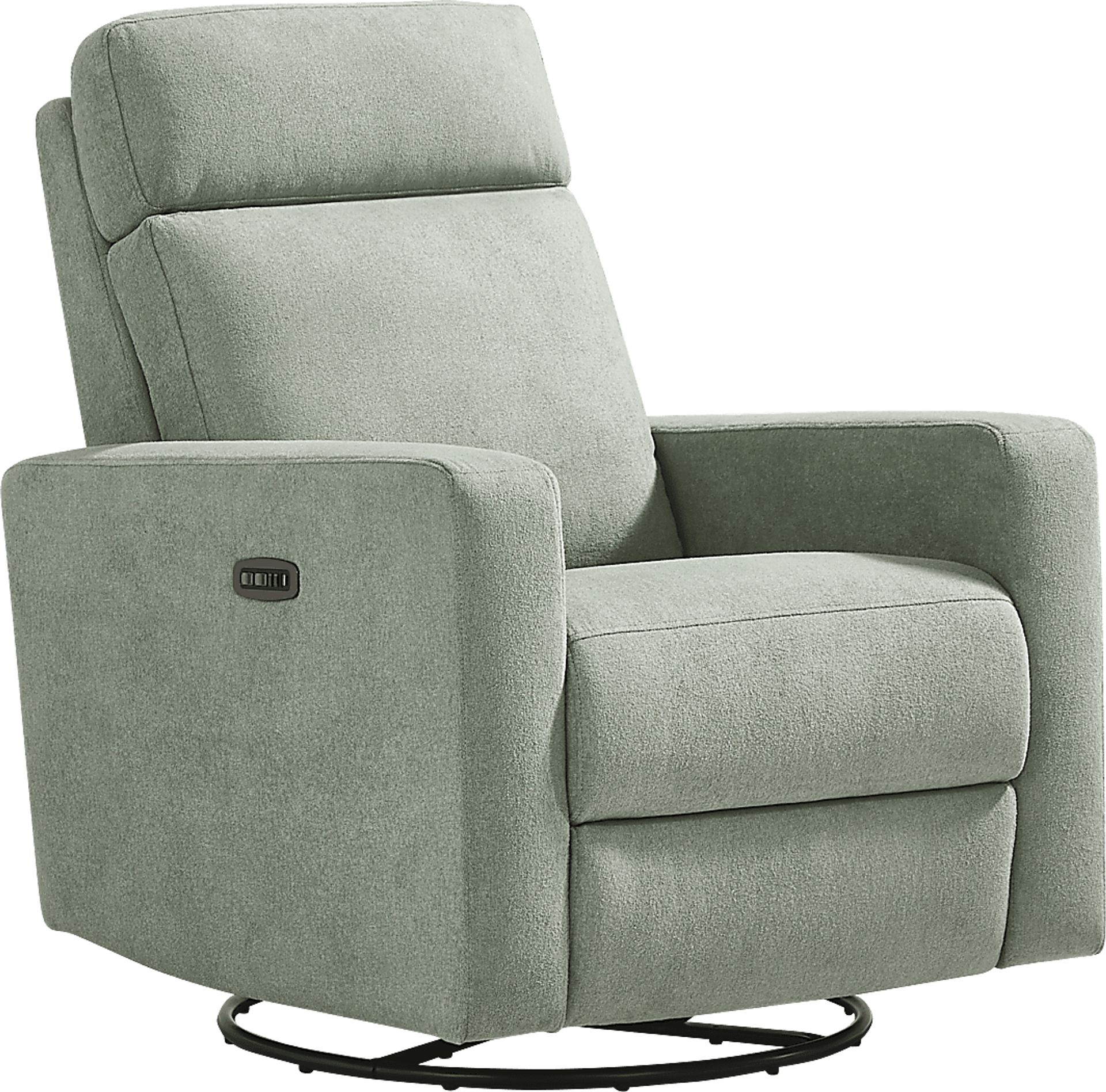 Clifton Blue Dual Power Swivel Glider Recliner - Image 3