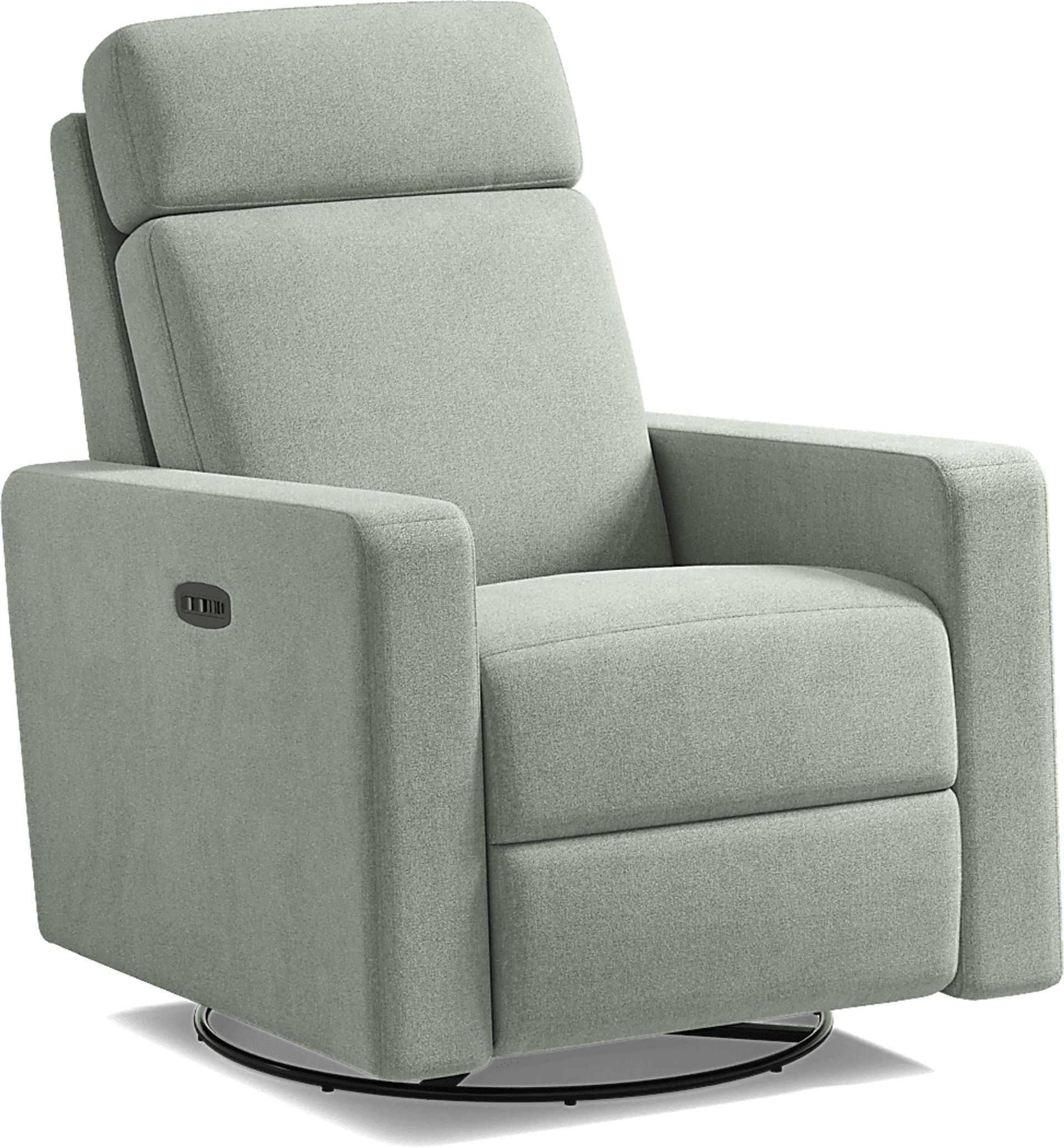 Clifton Blue Dual Power Swivel Glider Recliner - Image 3