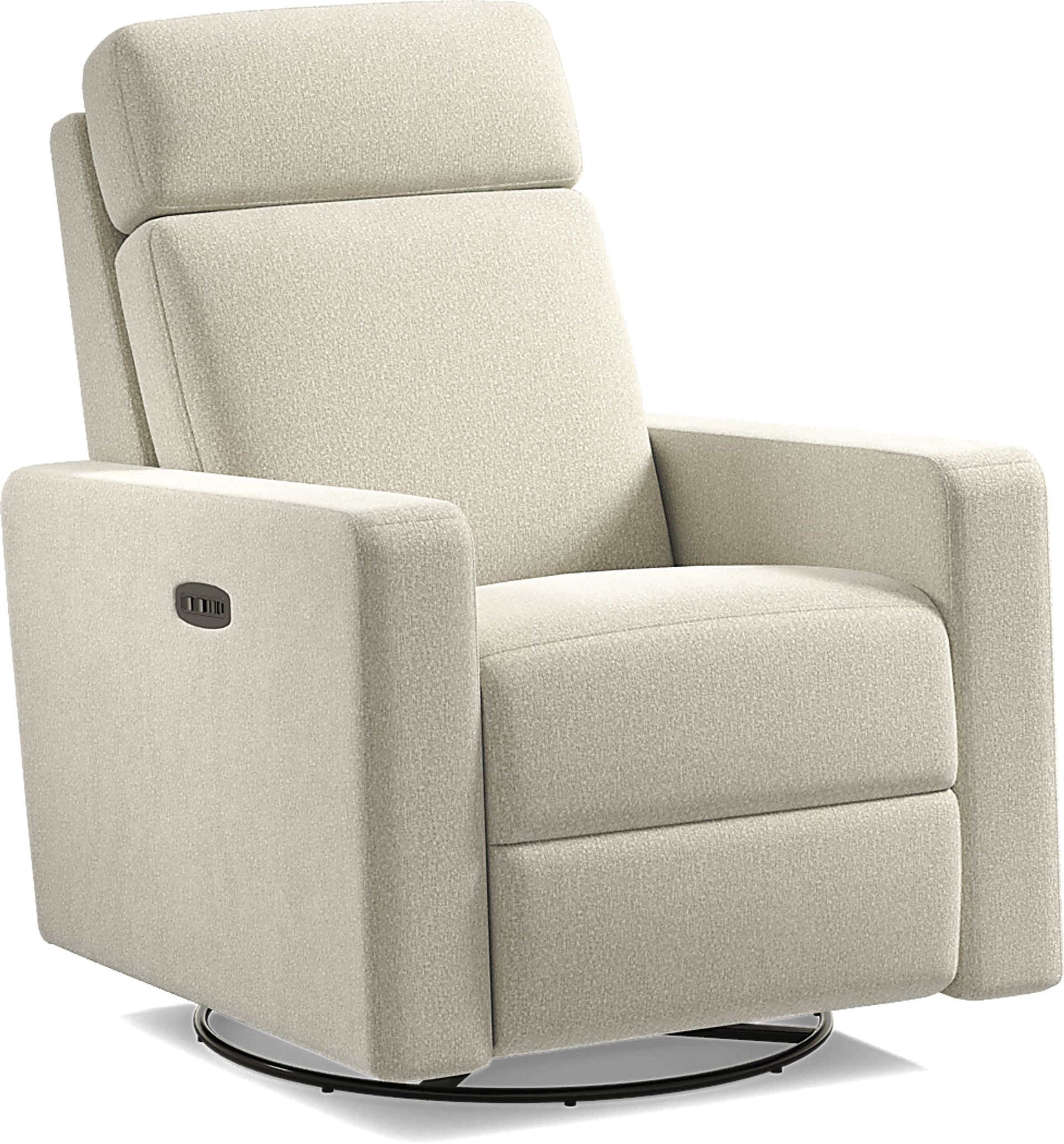 Clifton Gray Dual Power Swivel Glider Recliner - Image 3