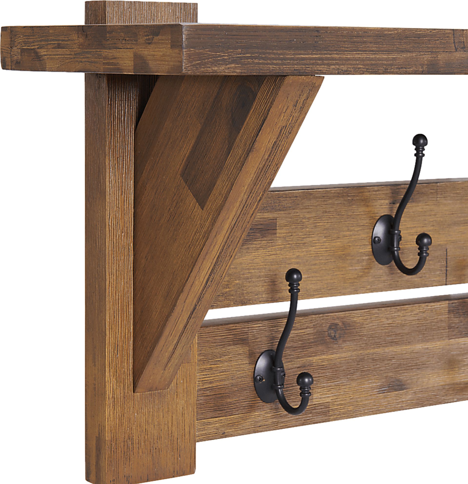 Clintom Natural Coat Hook with Shelf - Image 5